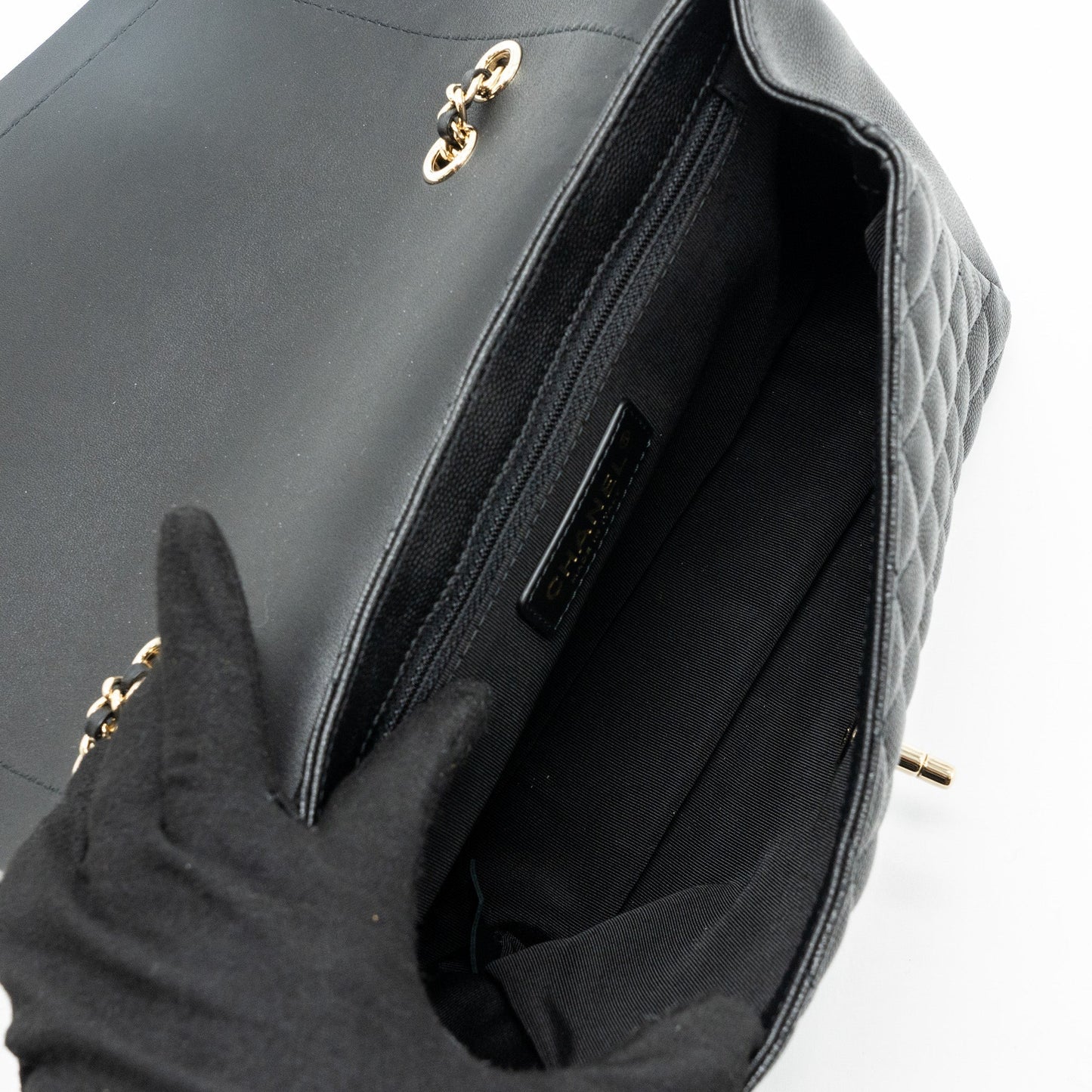 Chanel Envelop Flap Bag Caviar Black L