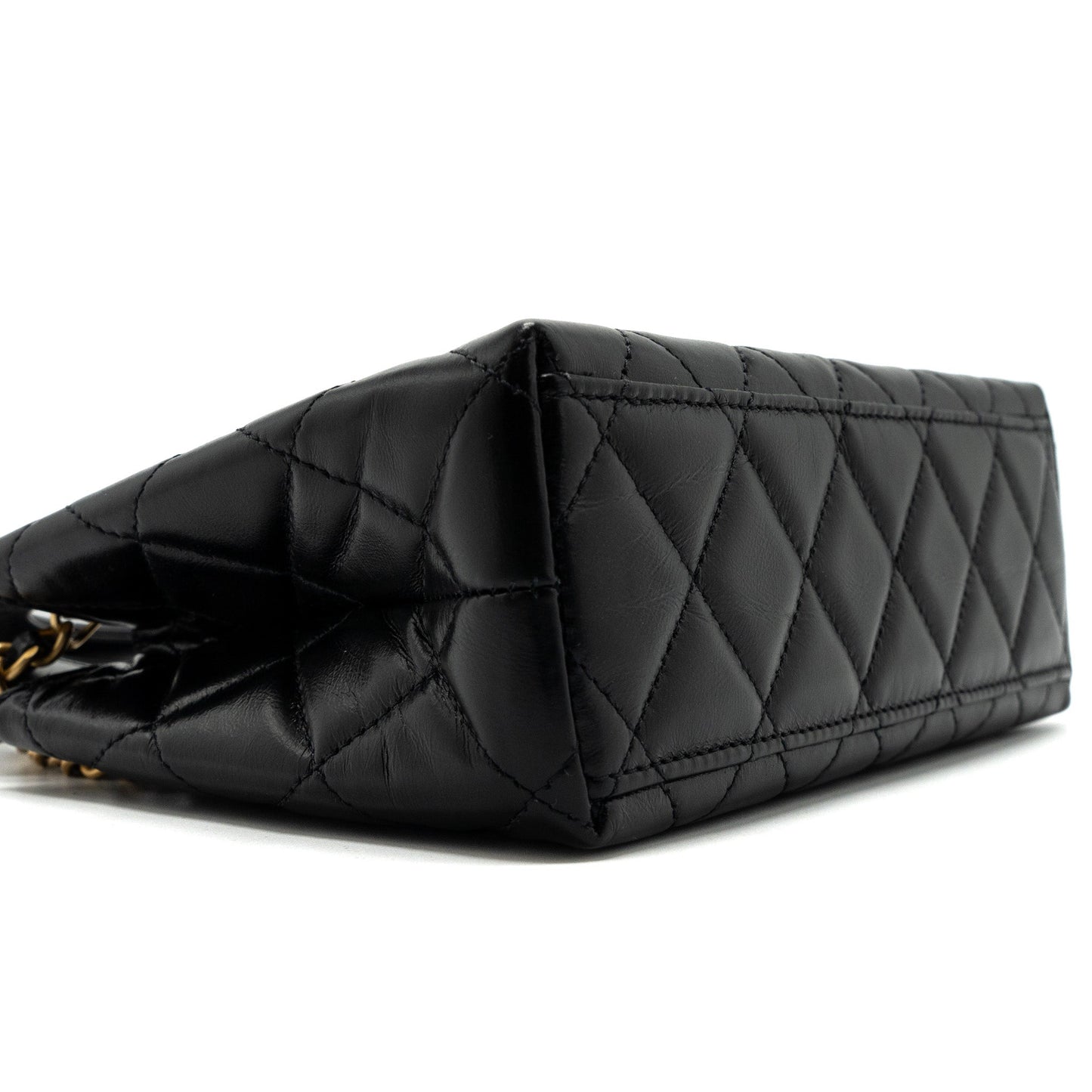 Chanel 23k Mini Shopping Tote Calfskin Black Brushed (Microchip)