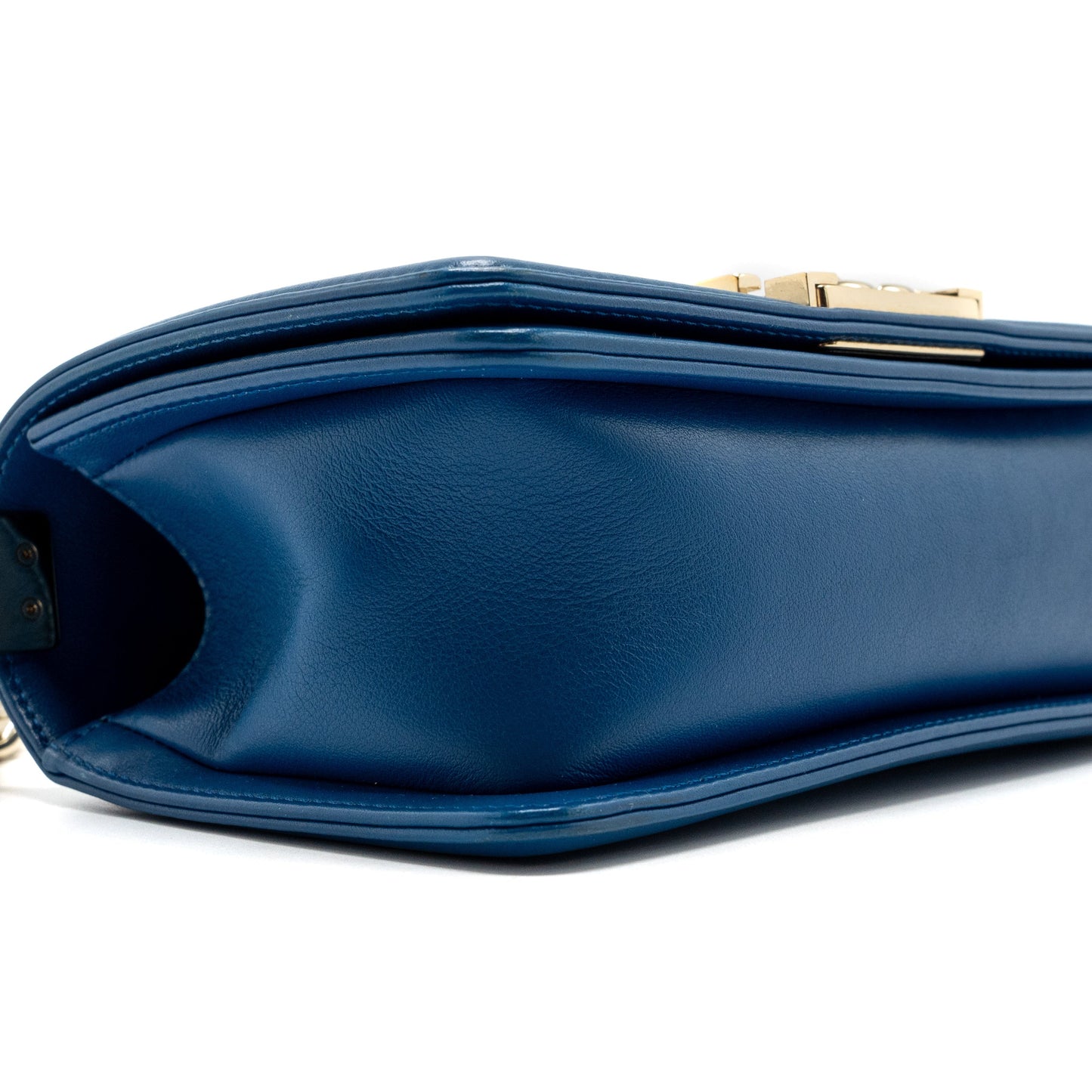 Chanel Small Boy Bag Calfskin Blue L
