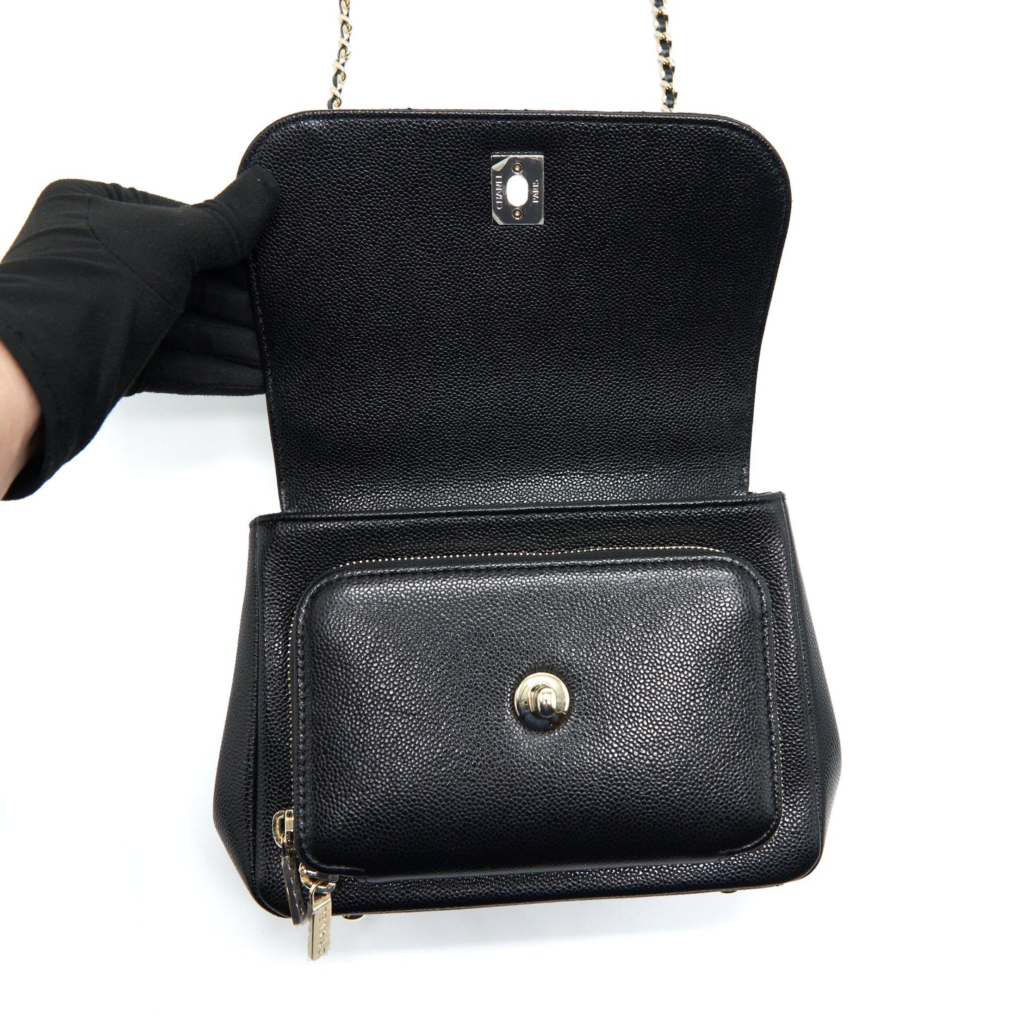 Chanel Small Business Affinity Caviar Black L