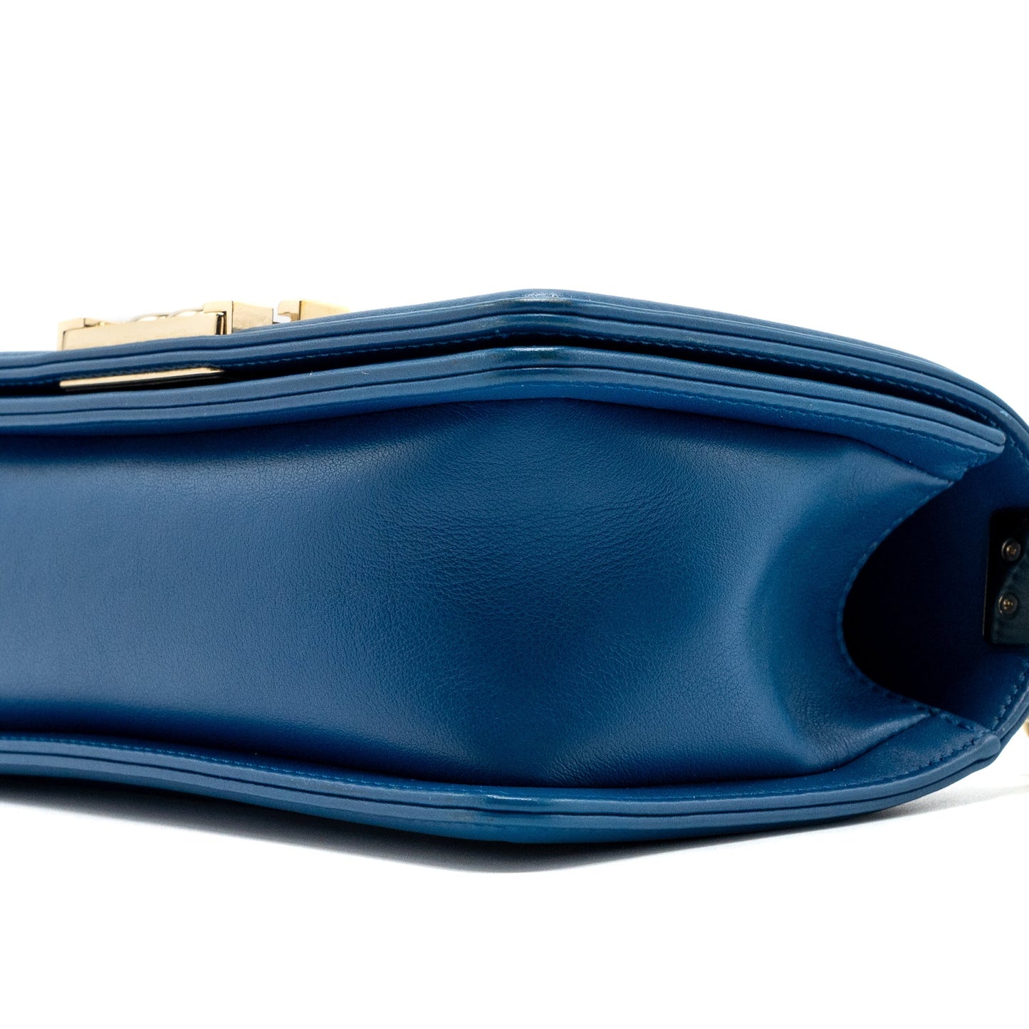Chanel Small Boy Bag Calfskin Blue L