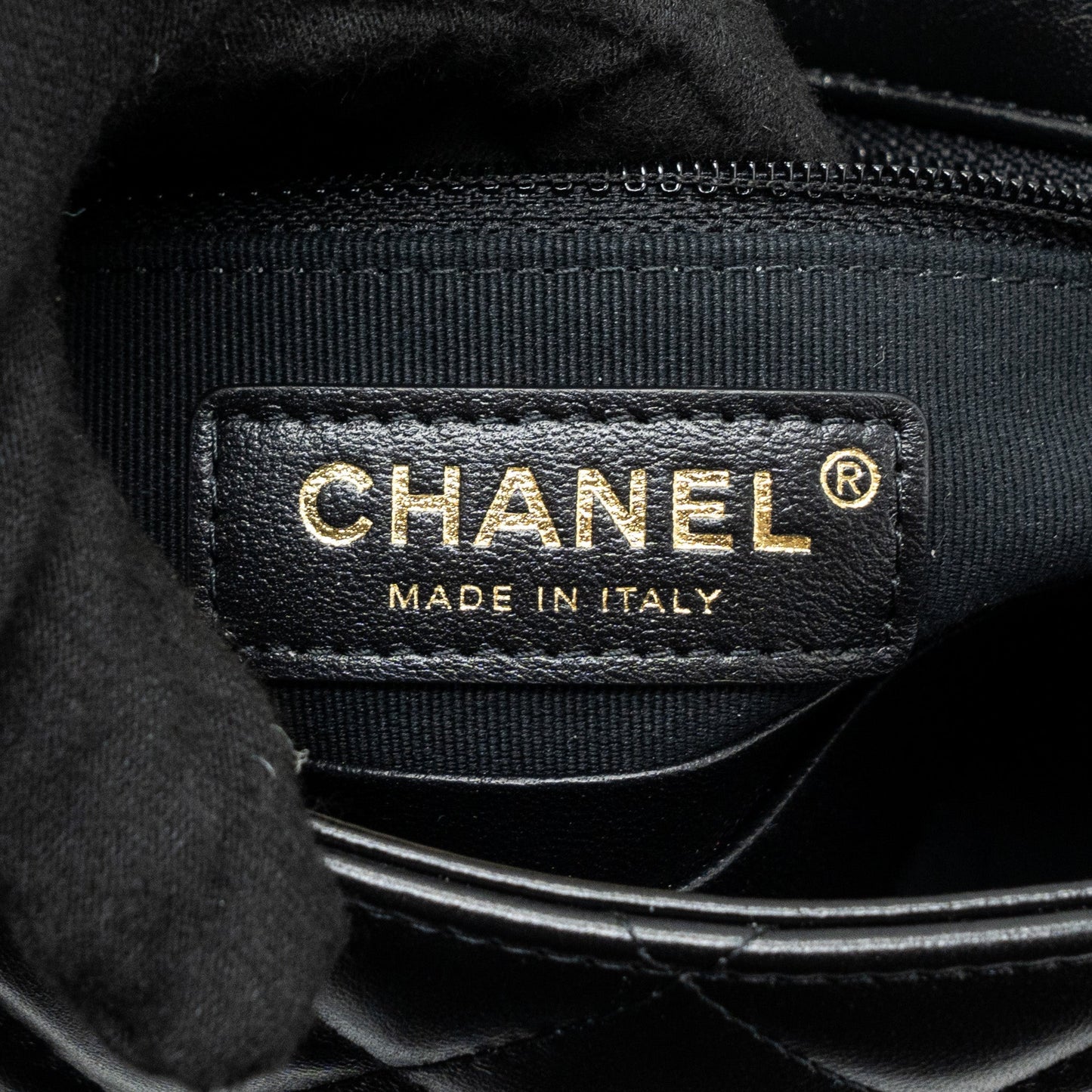 Chanel Giant CC Logo Flap bag Lambskin Black (microchip)