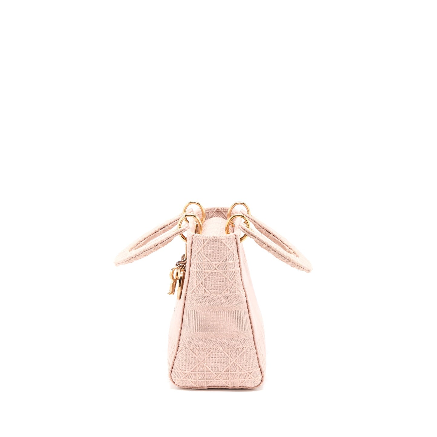 Dior Lady Medium Lady D-Lite Purse Cannage Embroidery Rosewood Pink Hardware
