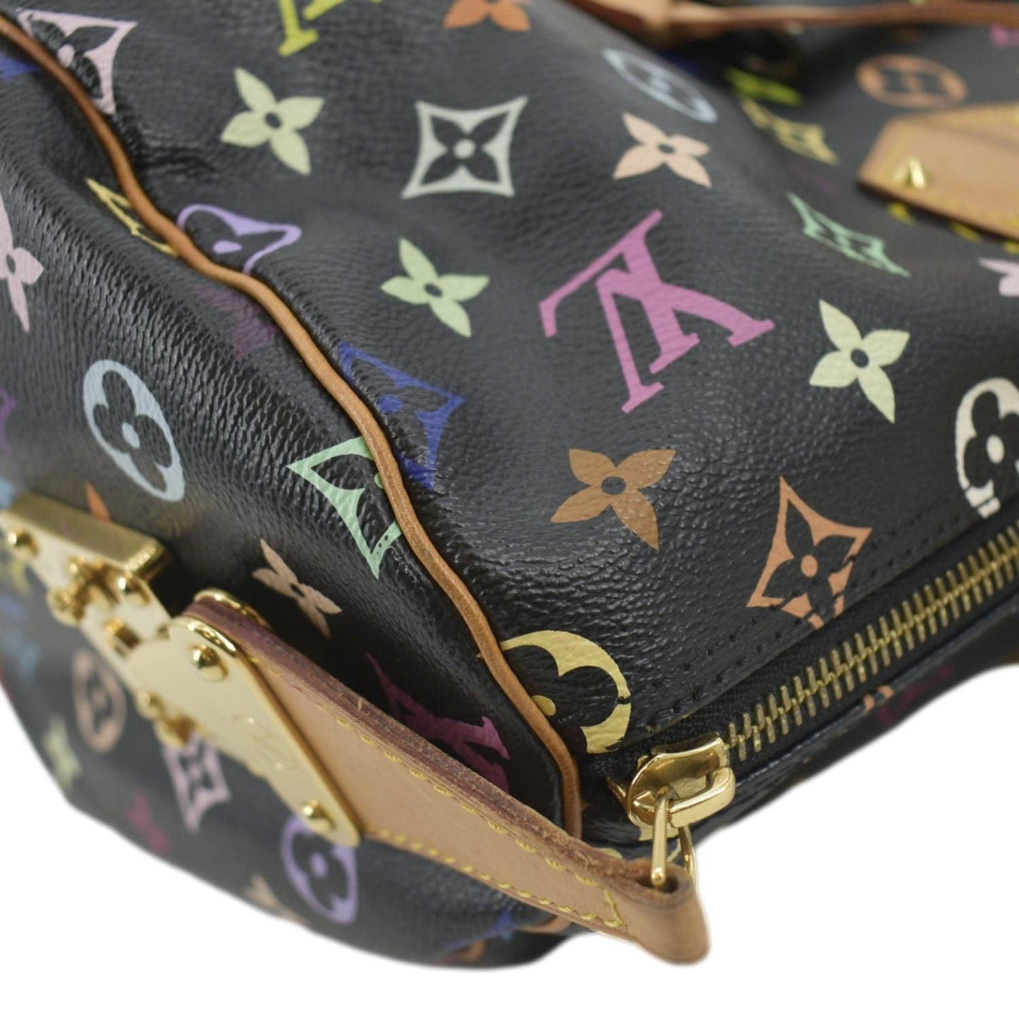 LOUIS VUITTON  40 Monogram Multicolor Satchel Bag Black