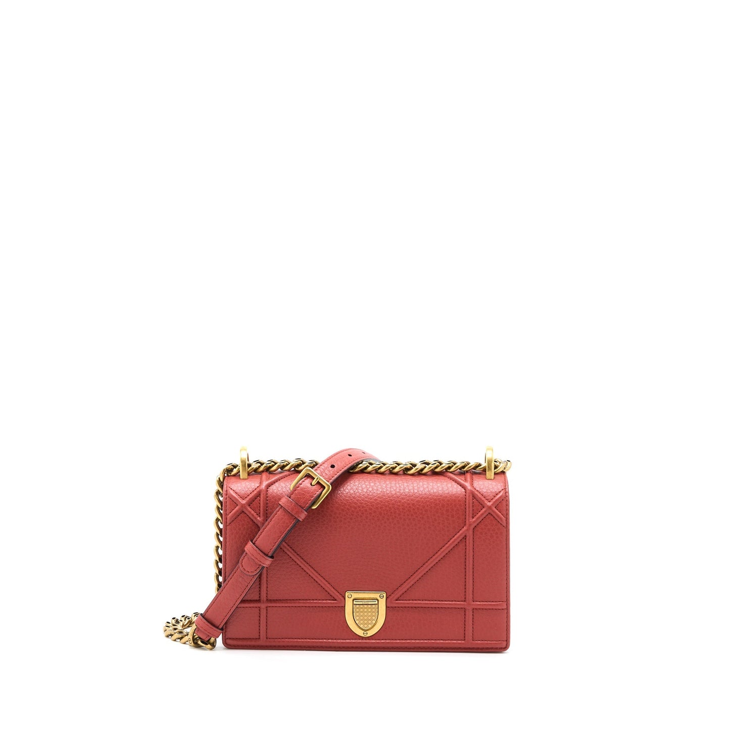 Dior Small Diorama Calfskin Red Brushed