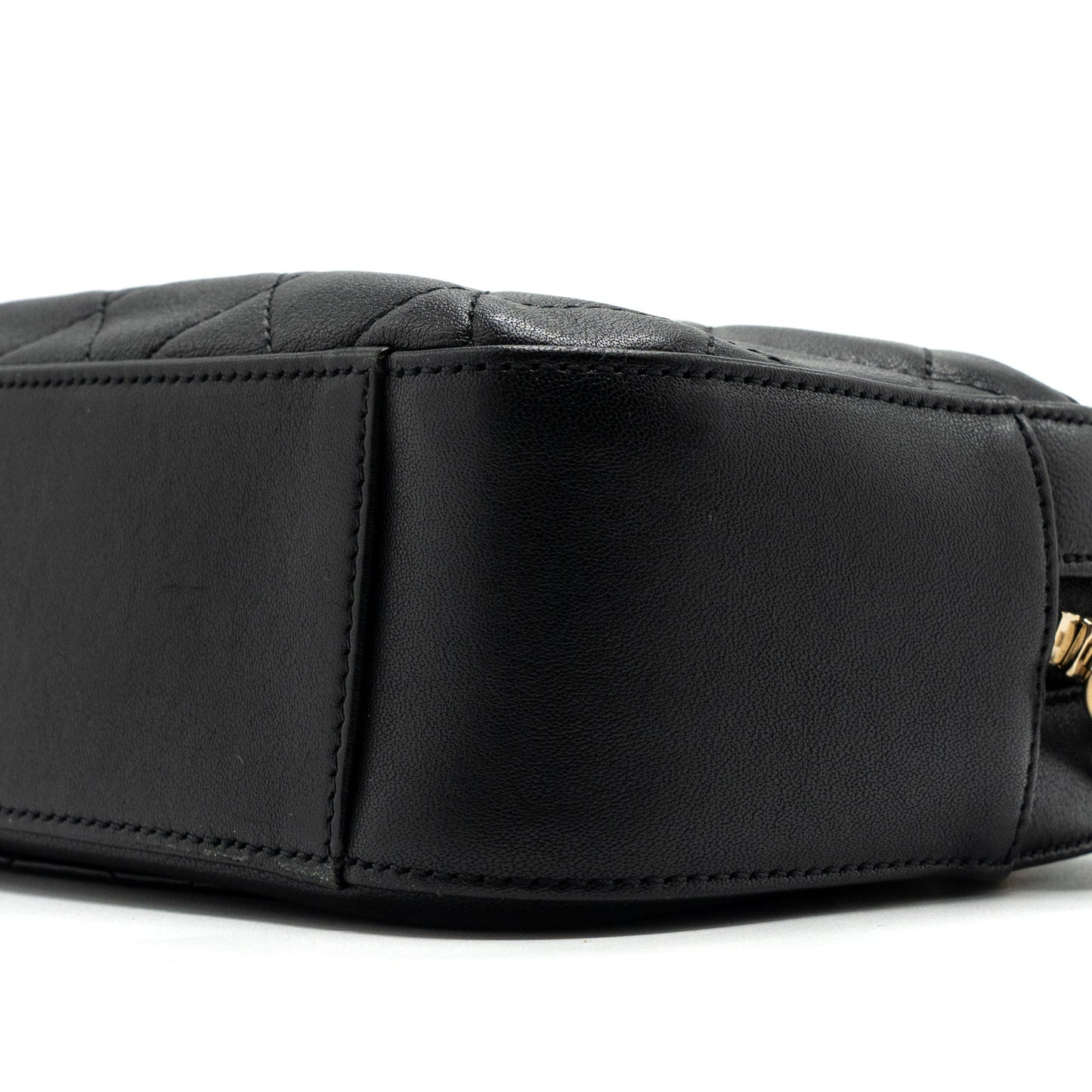 Chanel CC chain logo camera bag lambskin black