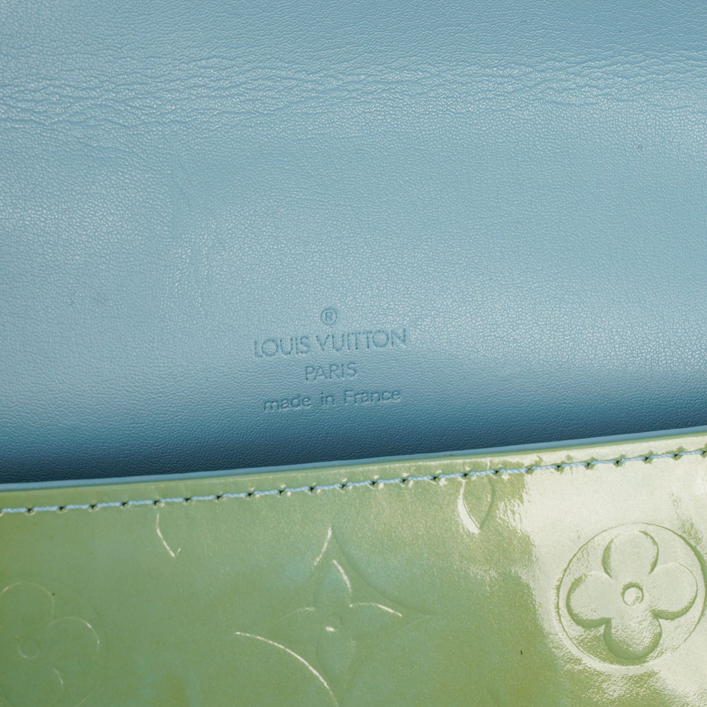 Louis Vuitton Thompson Monogram Vernis Green Leather Shoulder Bag