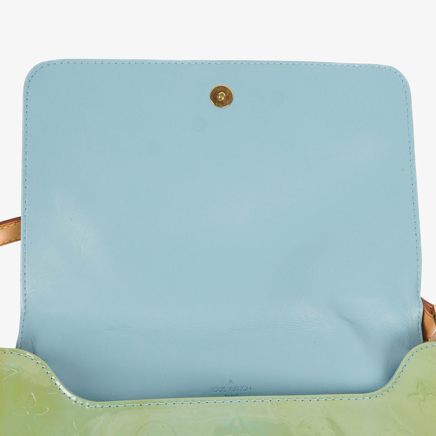 Louis Vuitton Thompson Monogram Vernis Green Leather Shoulder Bag