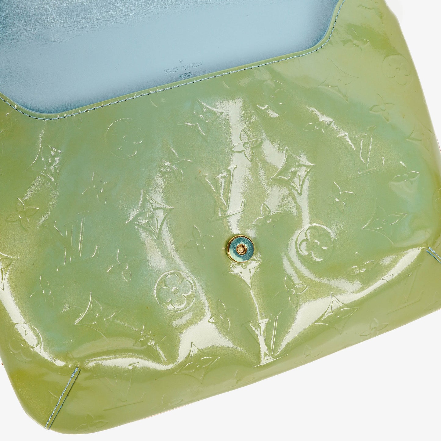 Louis Vuitton Thompson Monogram Vernis Green Leather Shoulder Bag