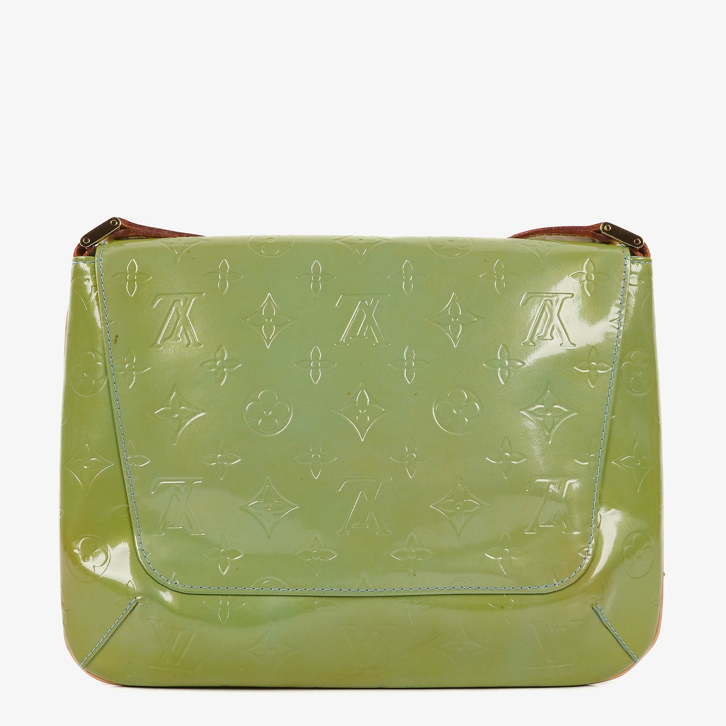 Louis Vuitton Thompson Monogram Vernis Green Leather Shoulder Bag