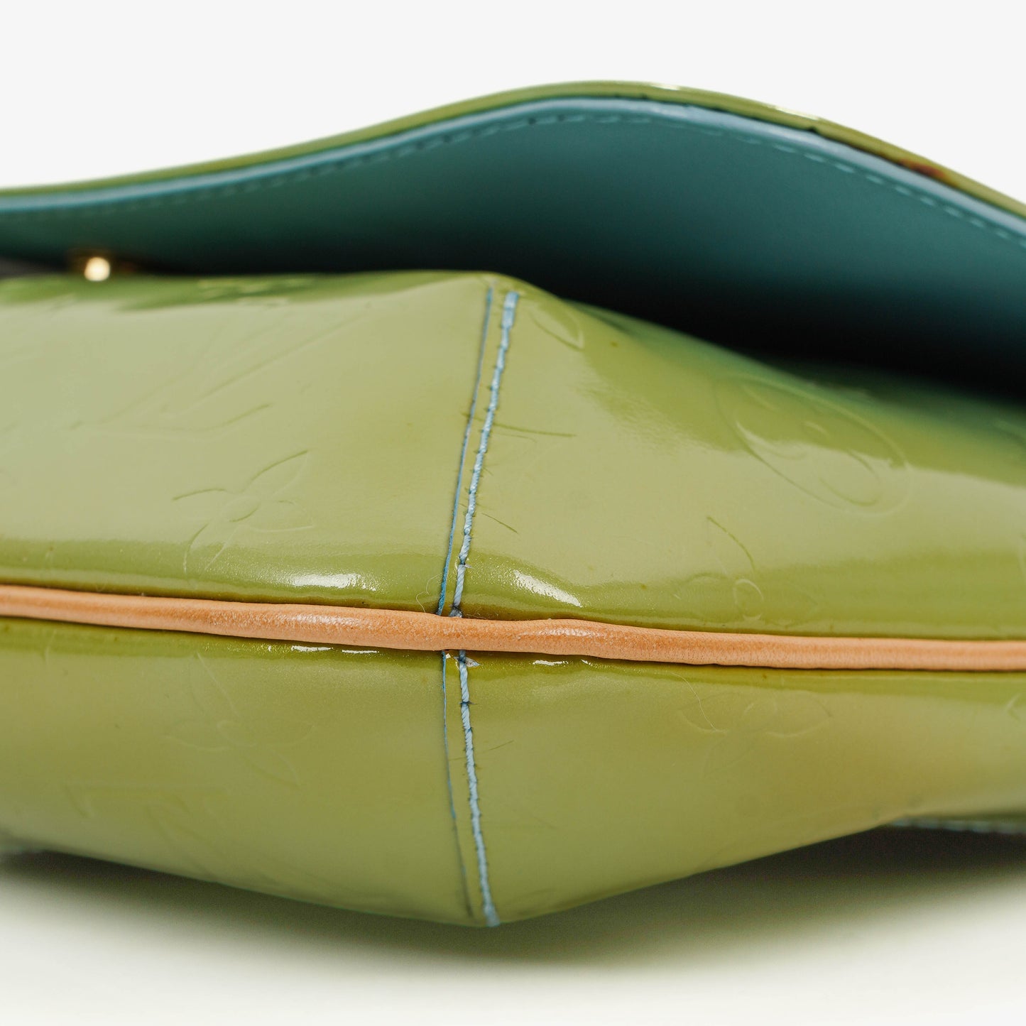 Louis Vuitton Thompson Monogram Vernis Green Leather Shoulder Bag