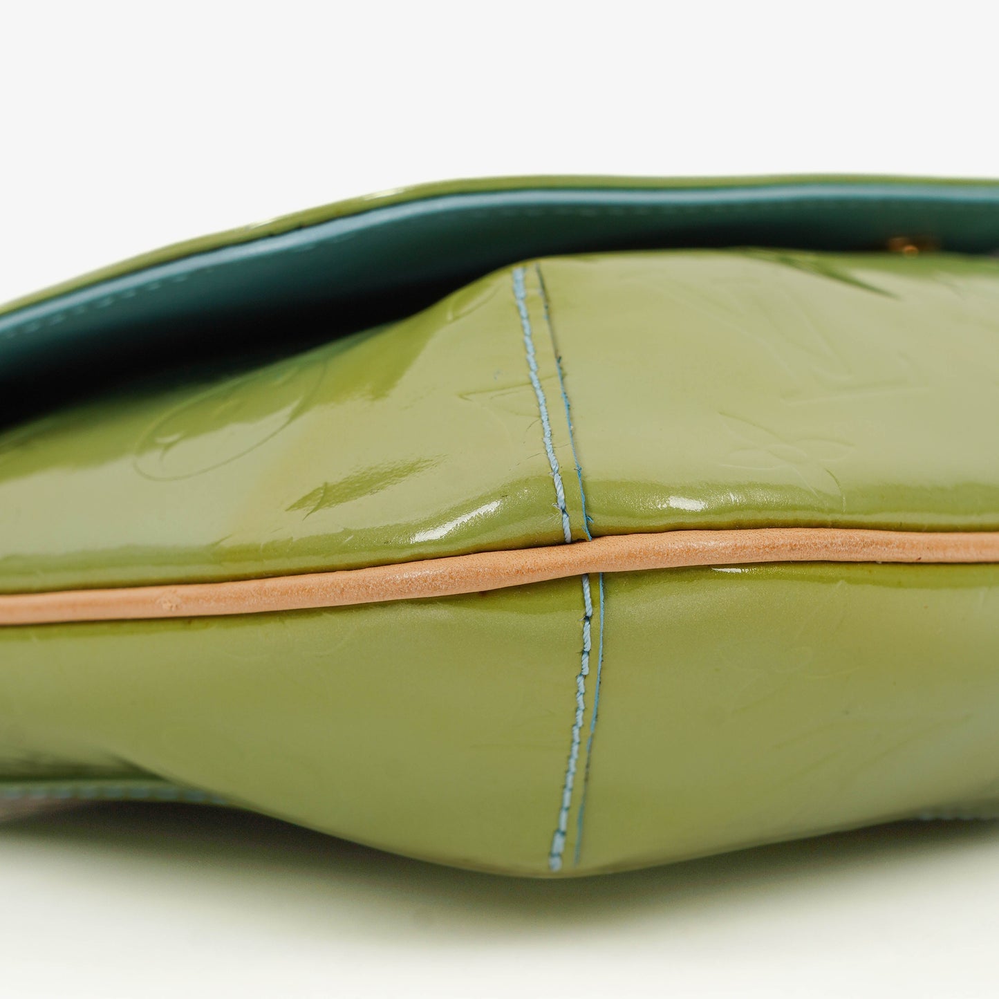 Louis Vuitton Thompson Monogram Vernis Green Leather Shoulder Bag