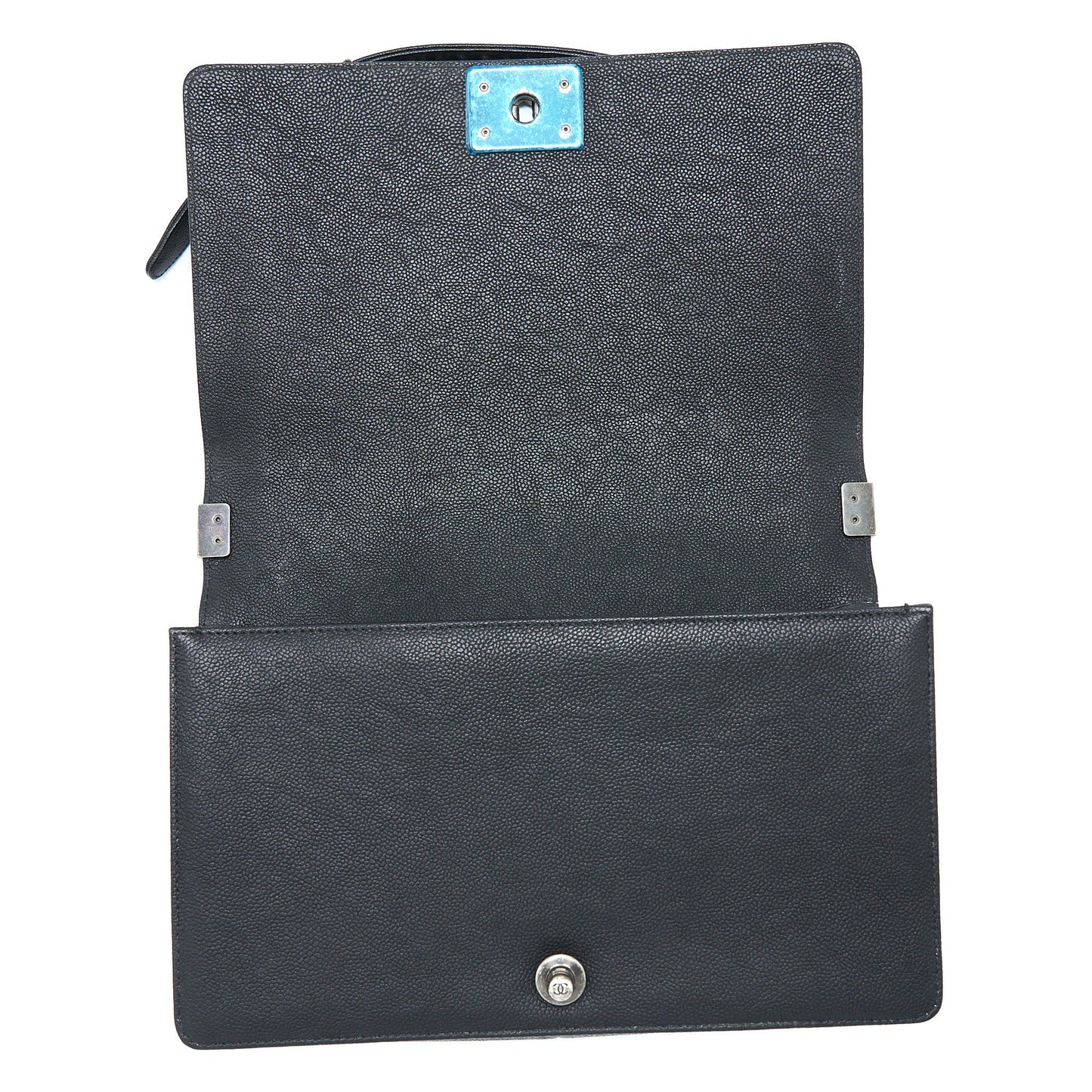 Chanel New Medium 28cm Boy Bag Caviar Black Ruthenium