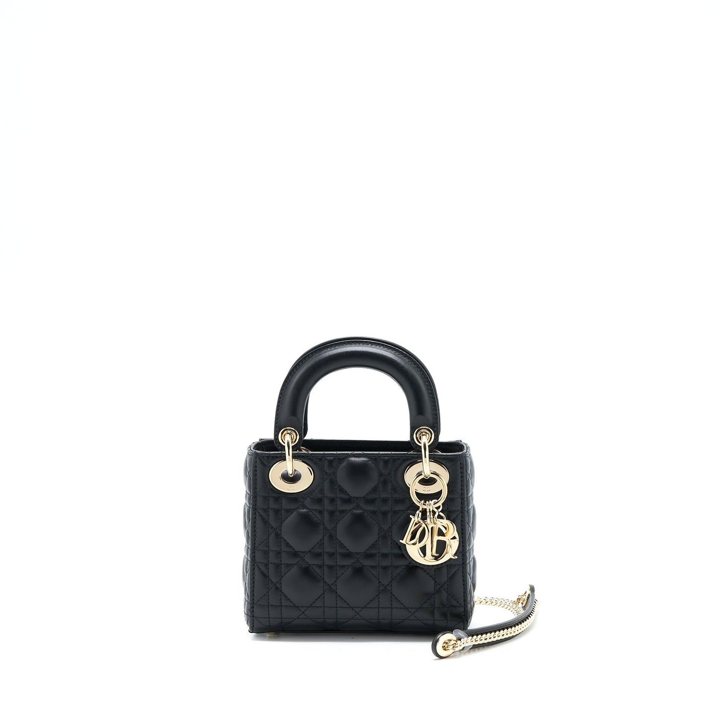 Dior Lady Dior Mini Lambskin Black