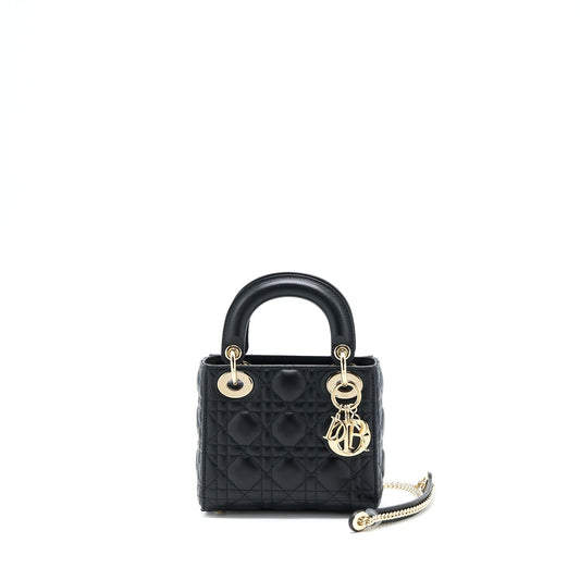 Dior Lady Dior Mini Lambskin Black