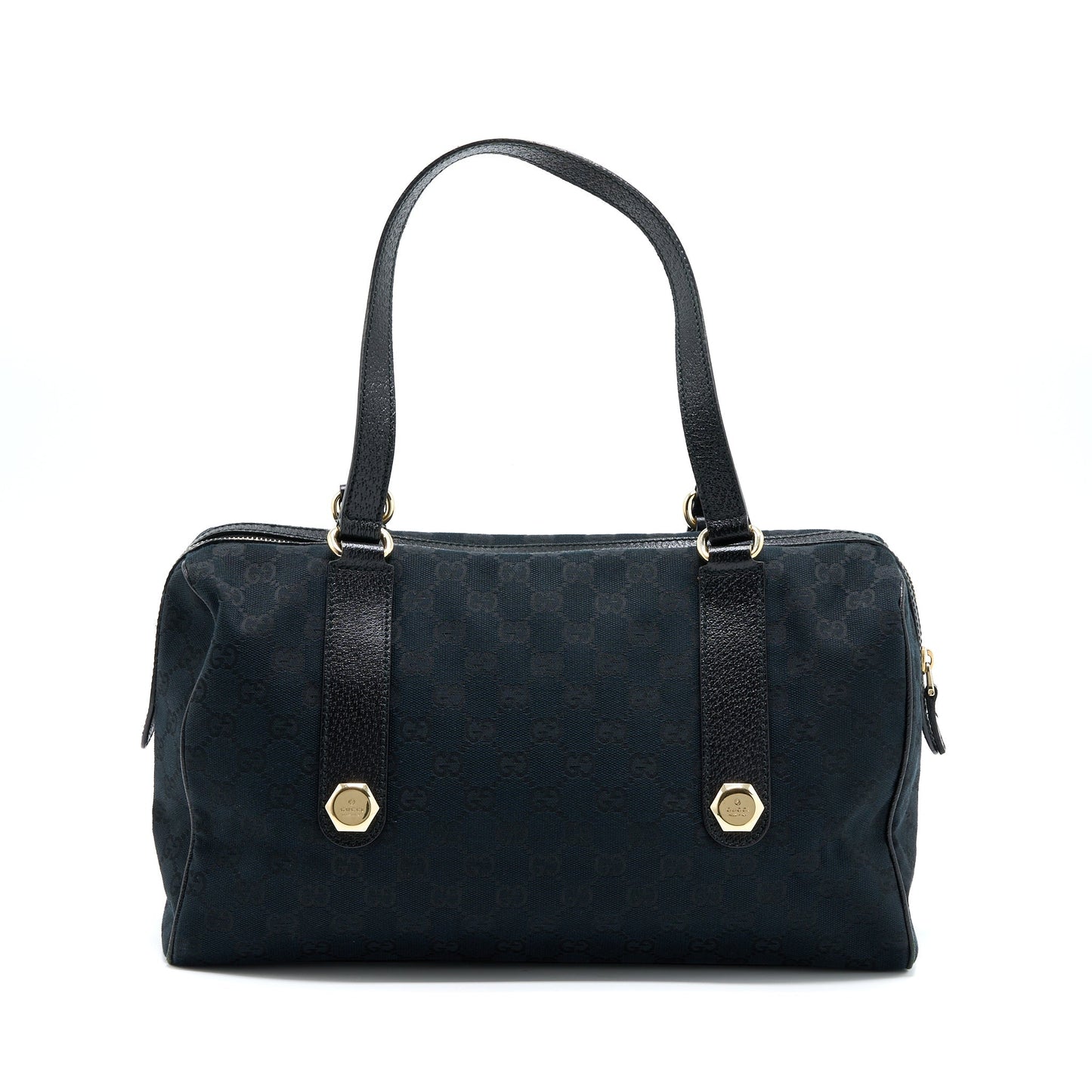 Gucci Boston Bag GG Supreme Fabric Black SHW