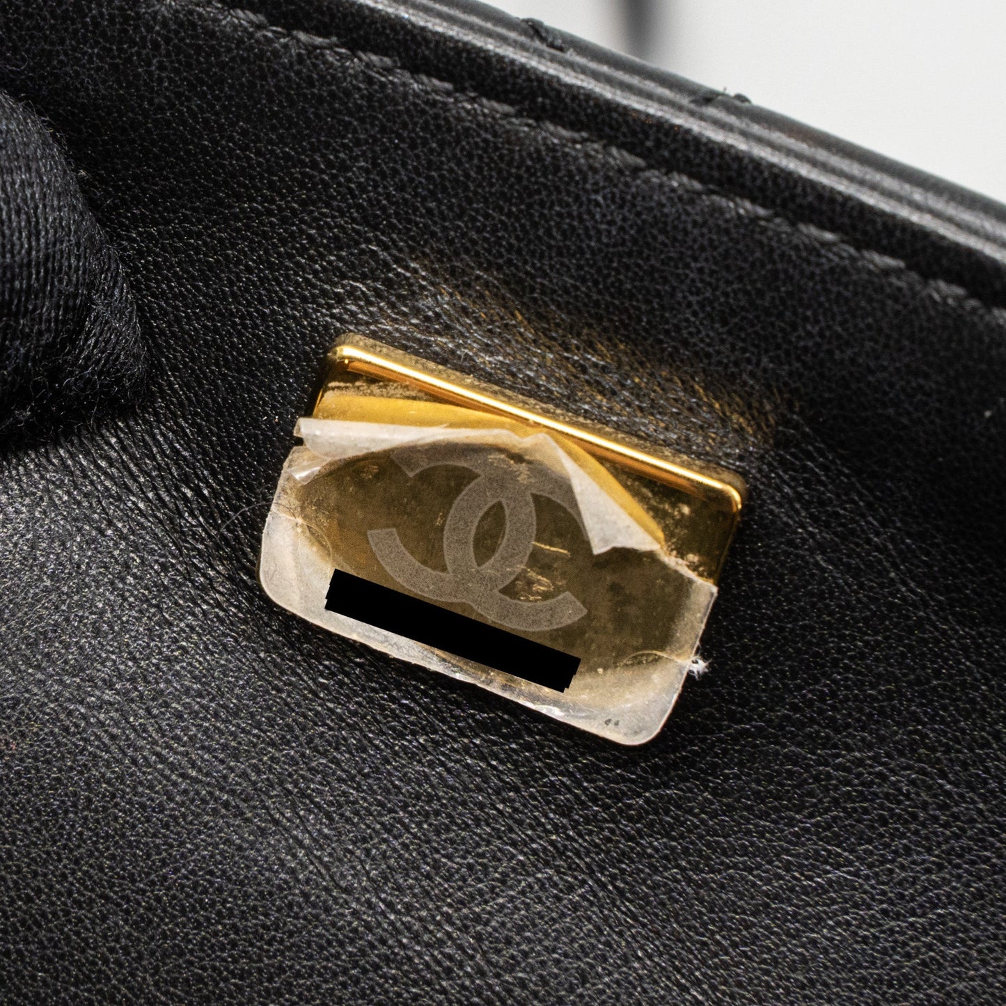 Chanel limited edition quilted flap bag lambskin black  (microchip)