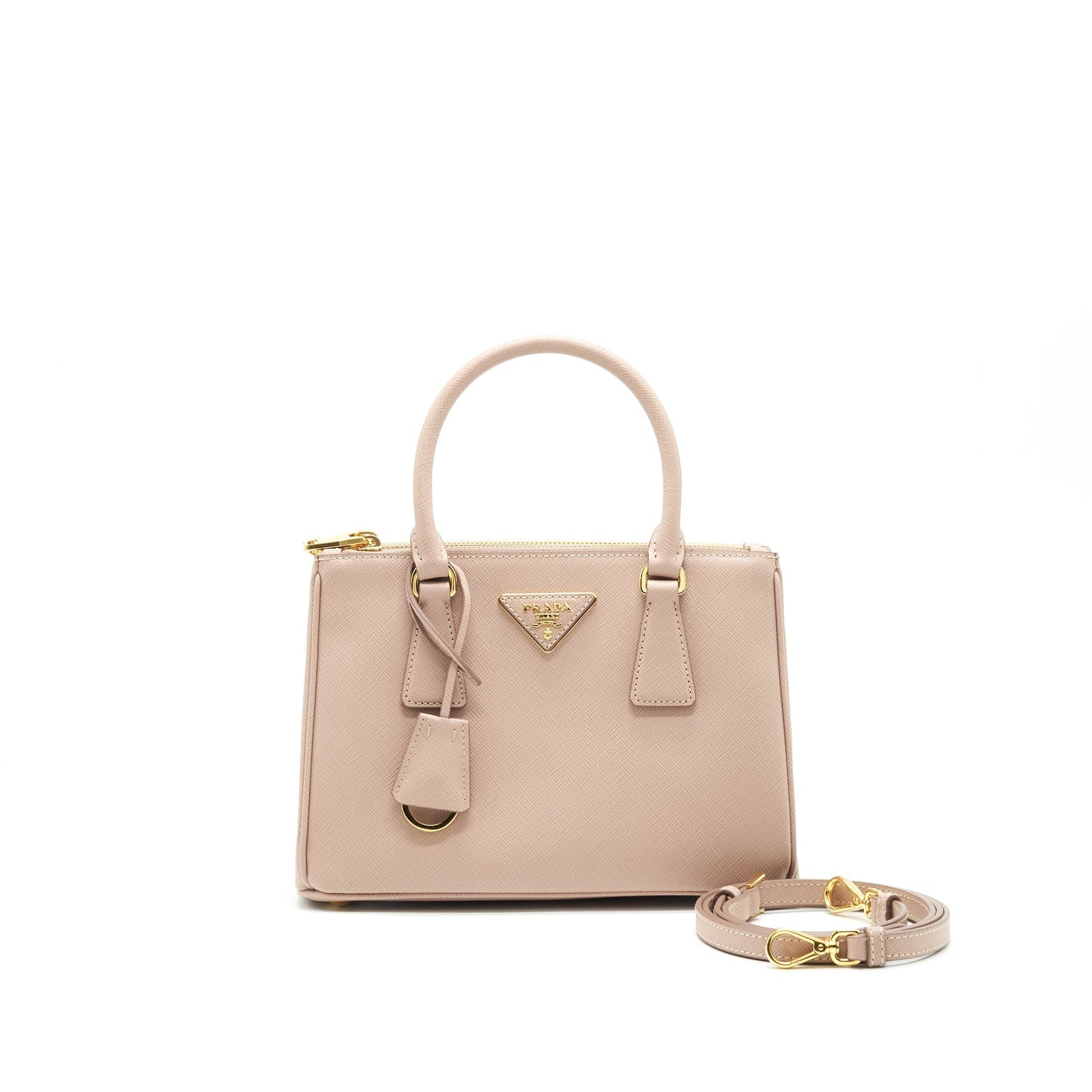 PRADA SAFFIANO LEATHER BEIGE STRAP