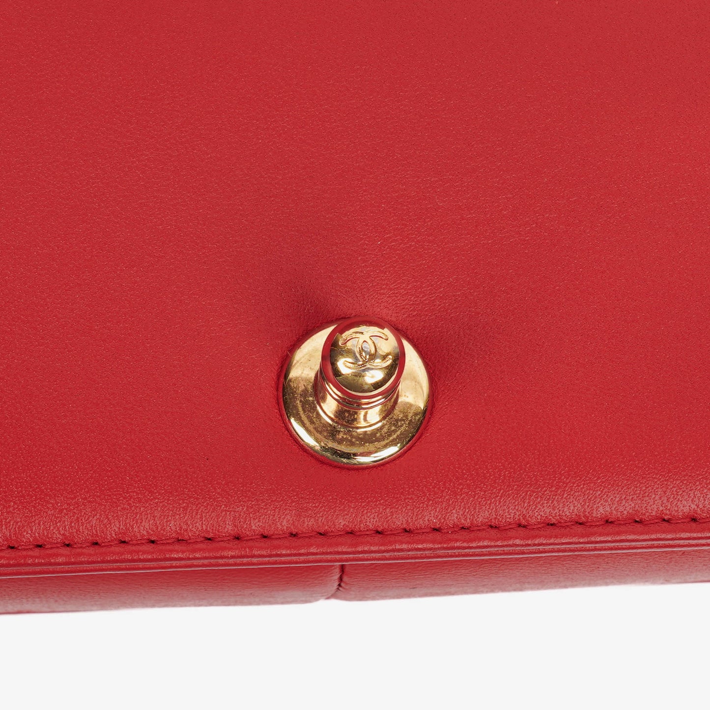 Chanel Boy Red Flap Leather Bag