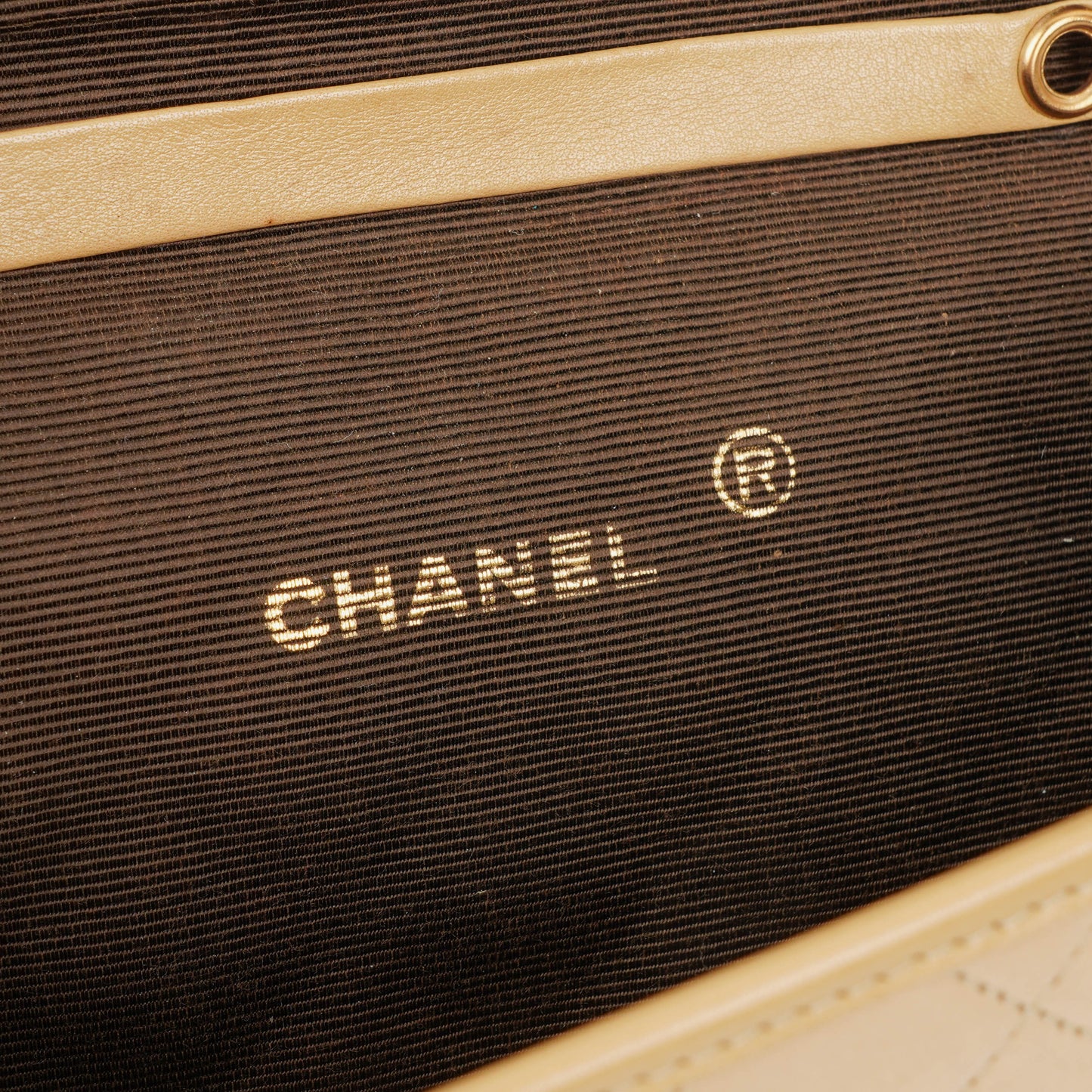 Chanel Mini Flap Bag Beige Quilted Lambskin With 24K Gold-Plated Hardware