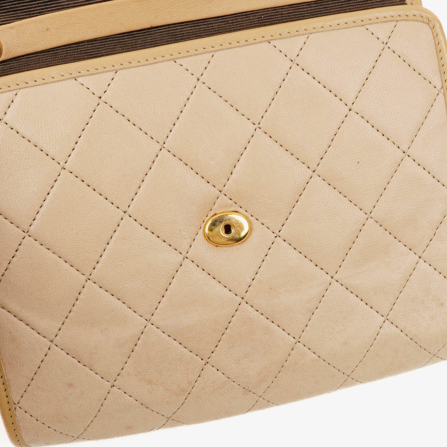 Chanel Mini Flap Bag Beige Quilted Lambskin With 24K Gold-Plated Hardware