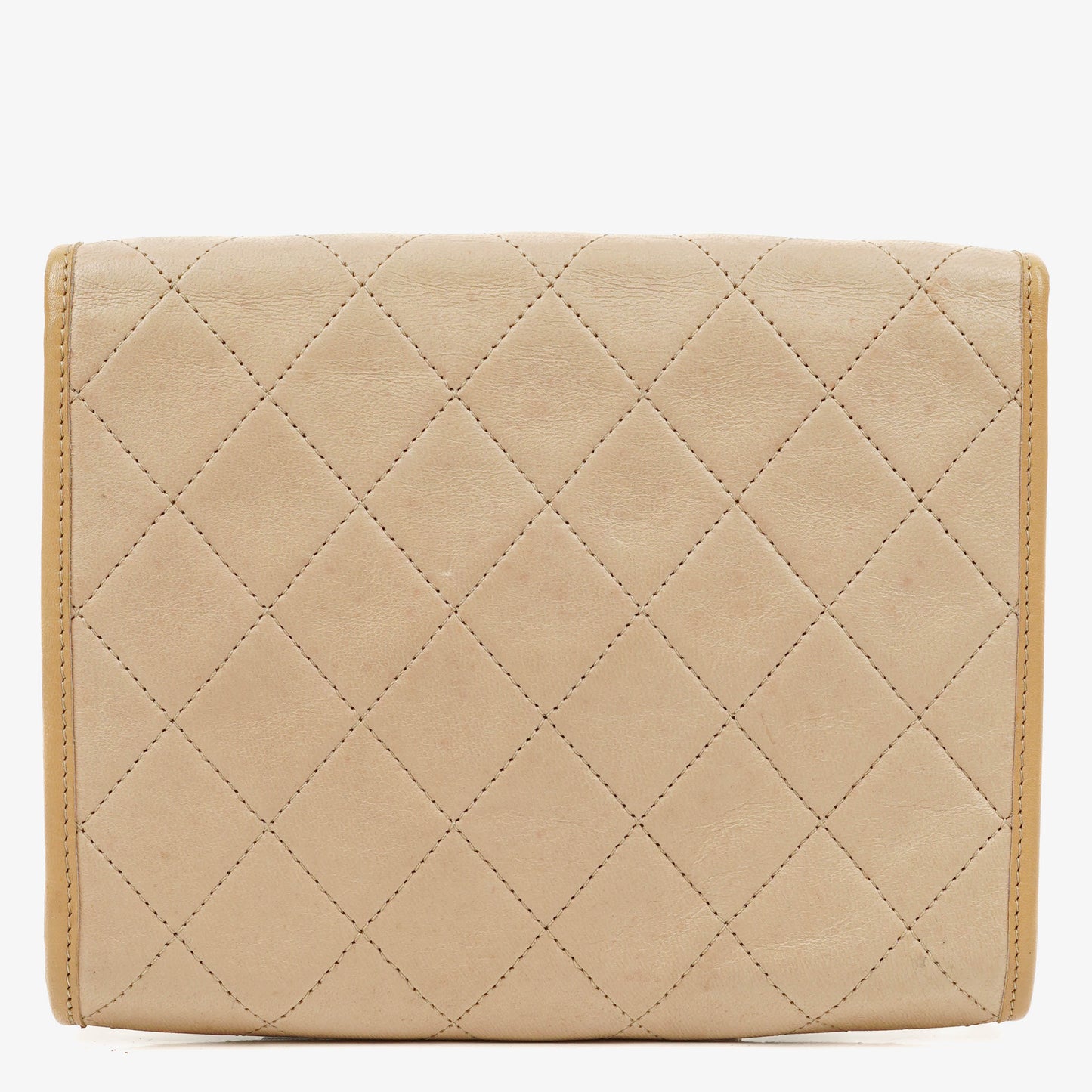 Chanel Mini Flap Bag Beige Quilted Lambskin With 24K Gold-Plated Hardware