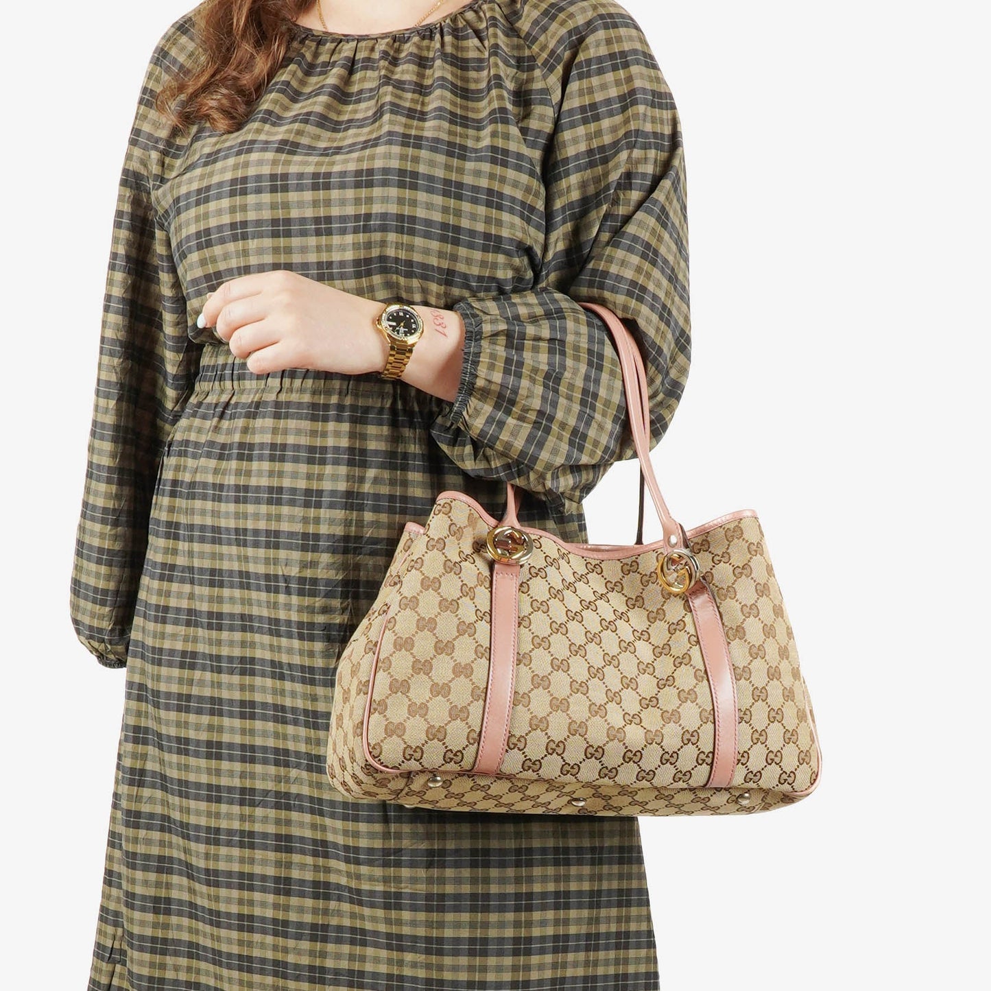 Gucci Monogram Canvas Twins Tote Bag