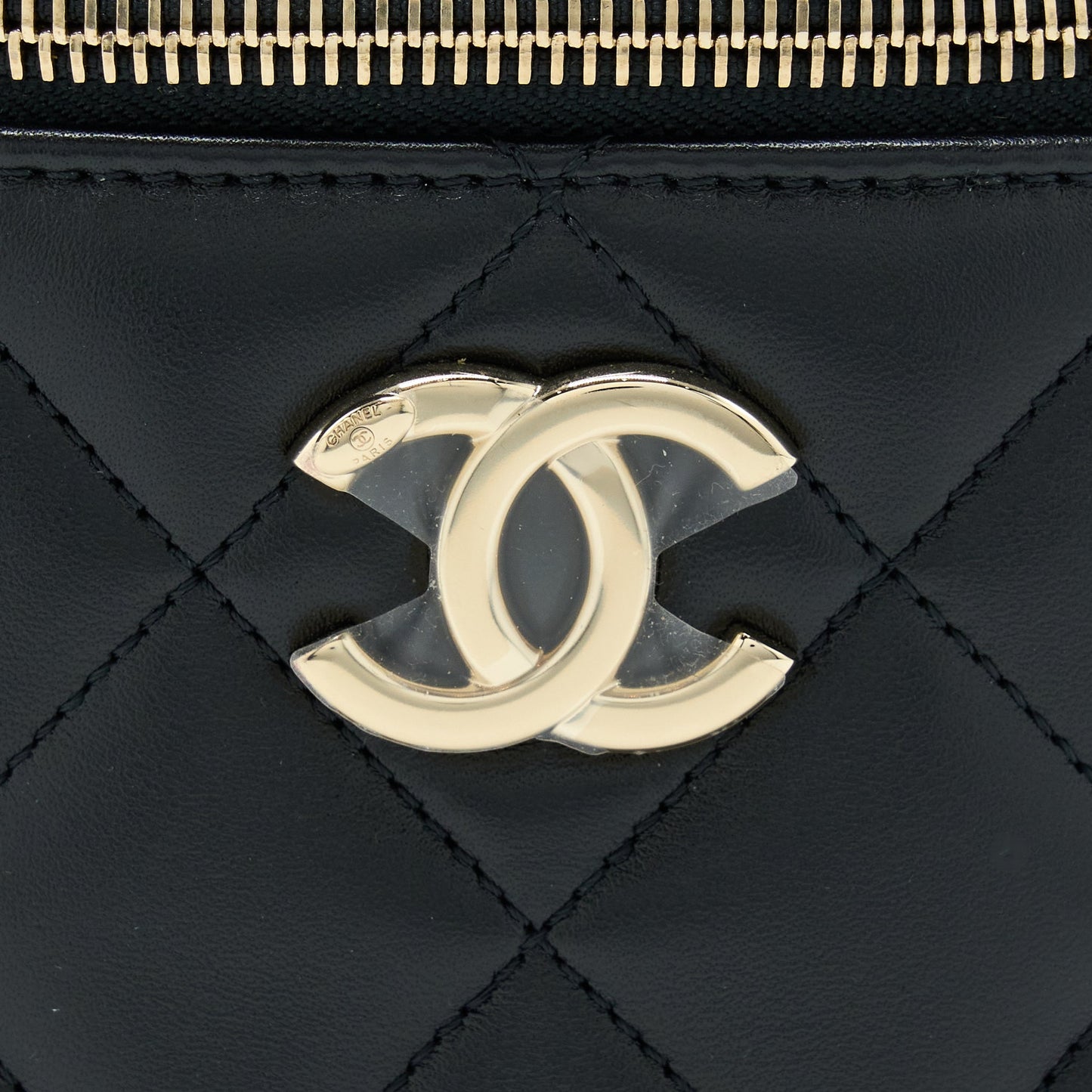 Chanel Trendy Vanity Case Lambskin Black L (Microchip)