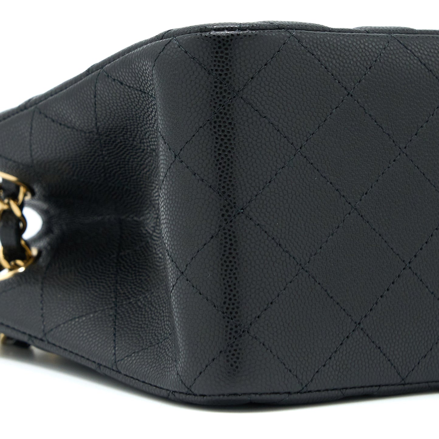 Chanel 23C Mini Bucket Bag Caviar Black L (Microchip)