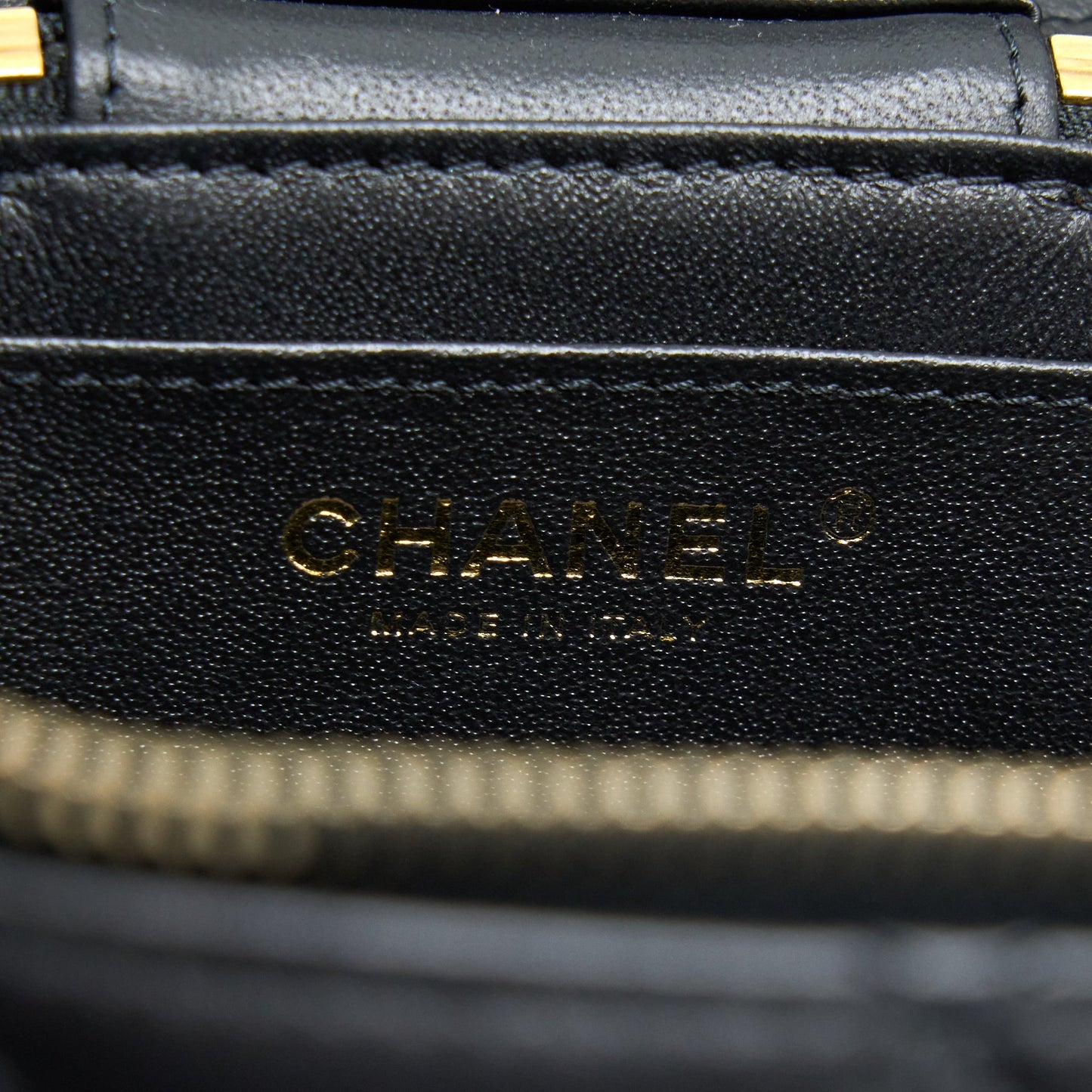 Chanel Trendy Vanity Case Lambskin Black L (Microchip)