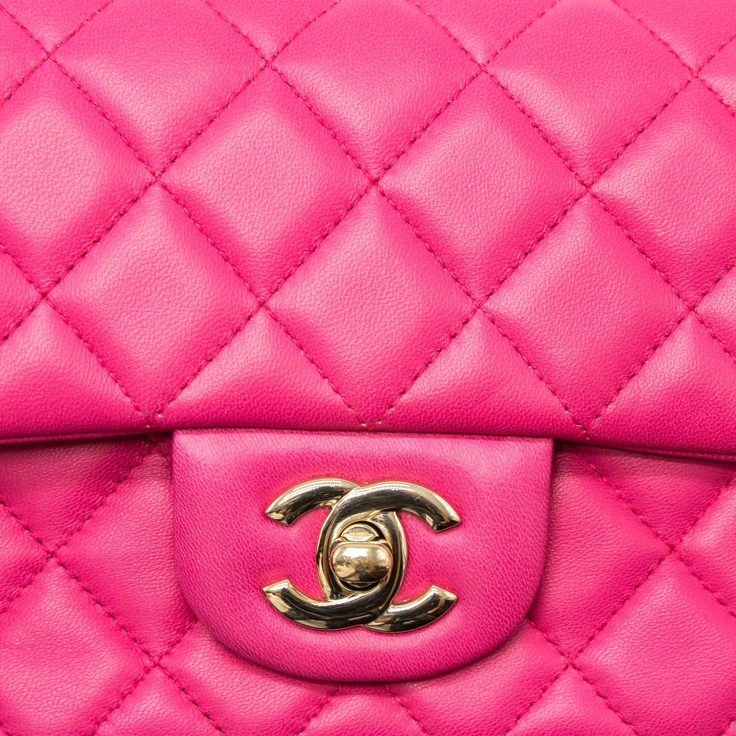 Chanel Mini Rectangular Flap Bag Lambskin Pink L