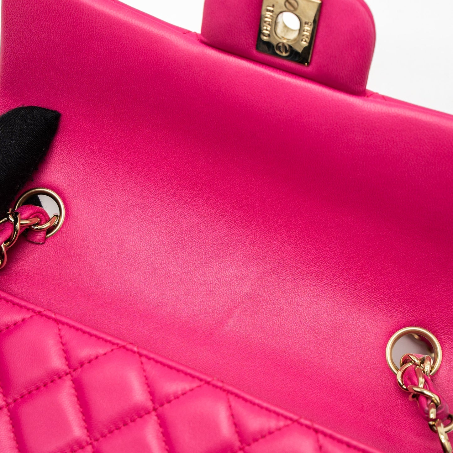 Chanel Mini Rectangular Flap Bag Lambskin Pink L