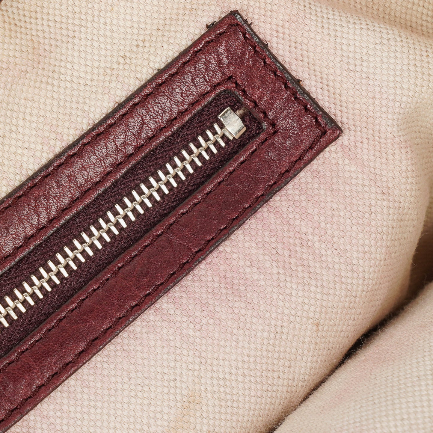 Gucci Bamboo Top Handle Burgundy Lerahter Tote Bag