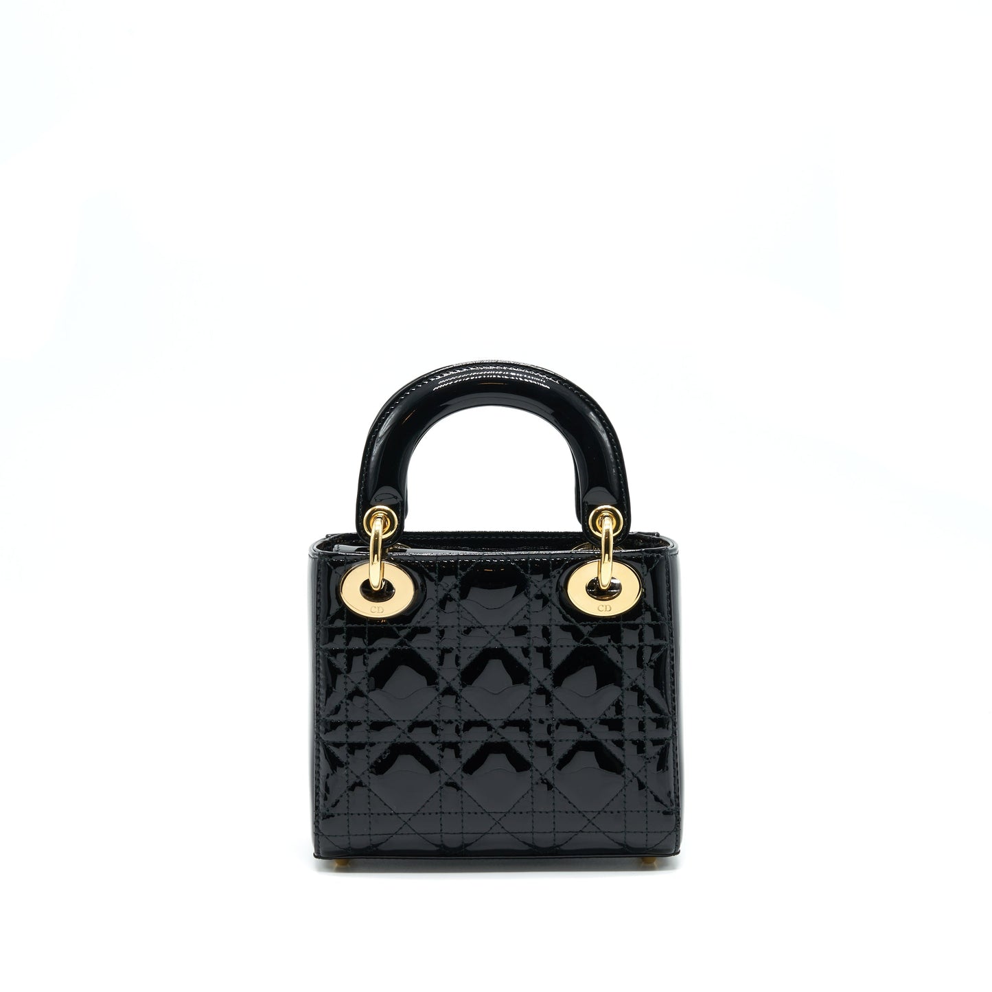 Dior Mini Lady Dior Patent Leather Black