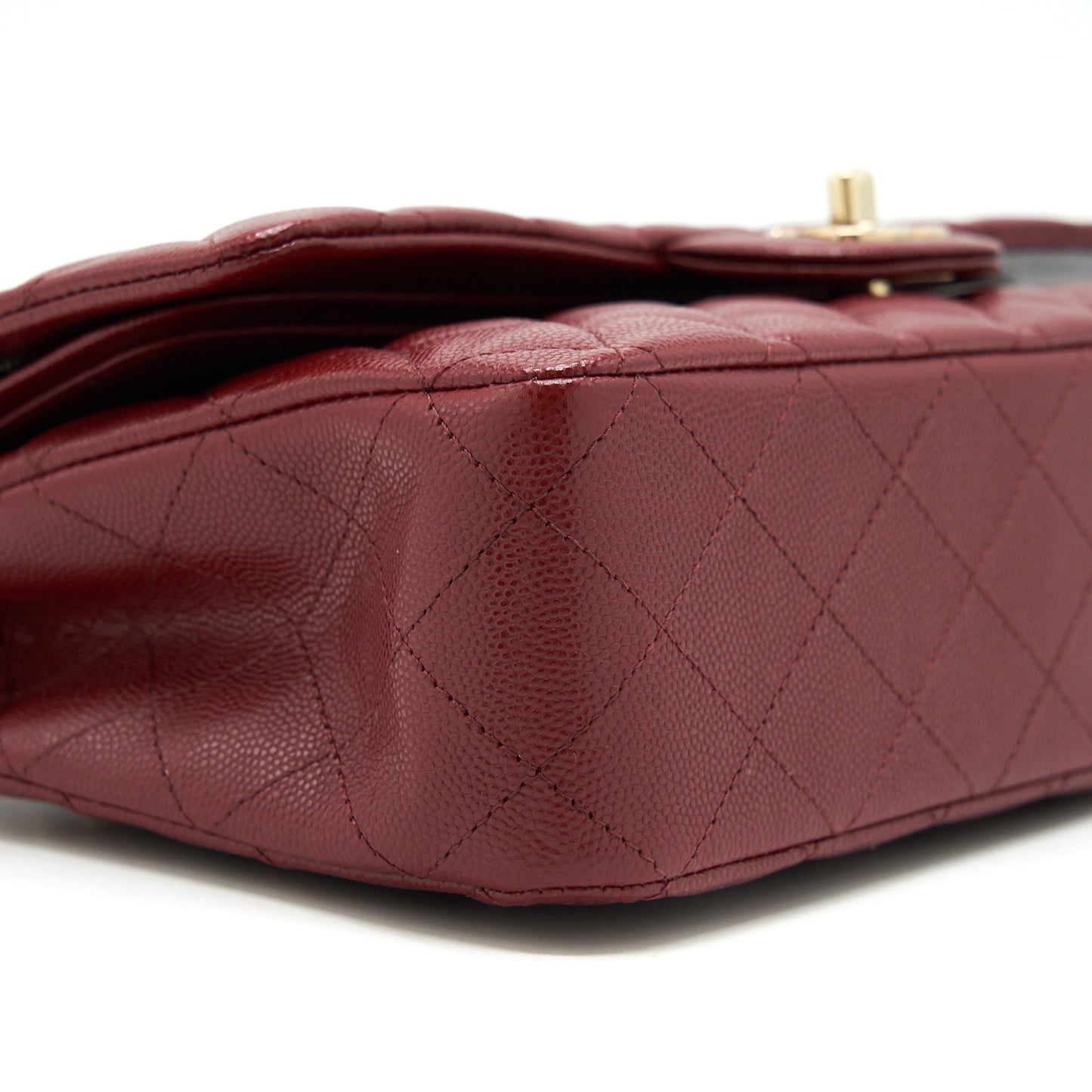 Chanel Medium Classic Double Flap Bag Caviar Dark Red L