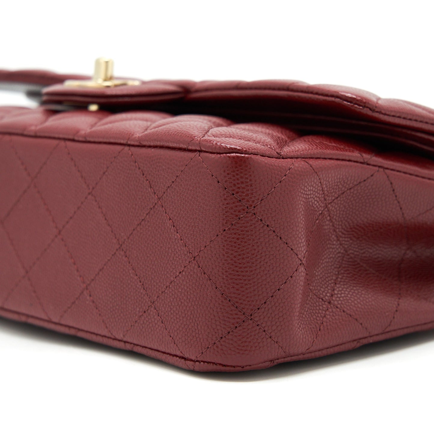 Chanel Medium Classic Double Flap Bag Caviar Dark Red L