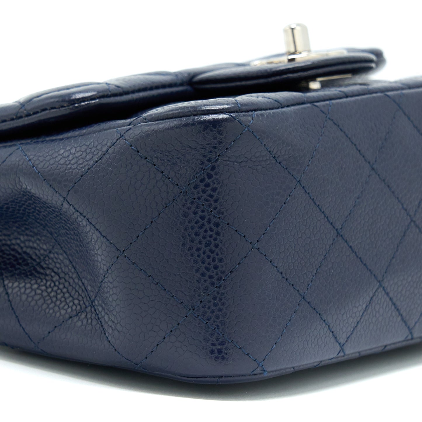 Chanel Mini Square Flap Bag Caviar Navy