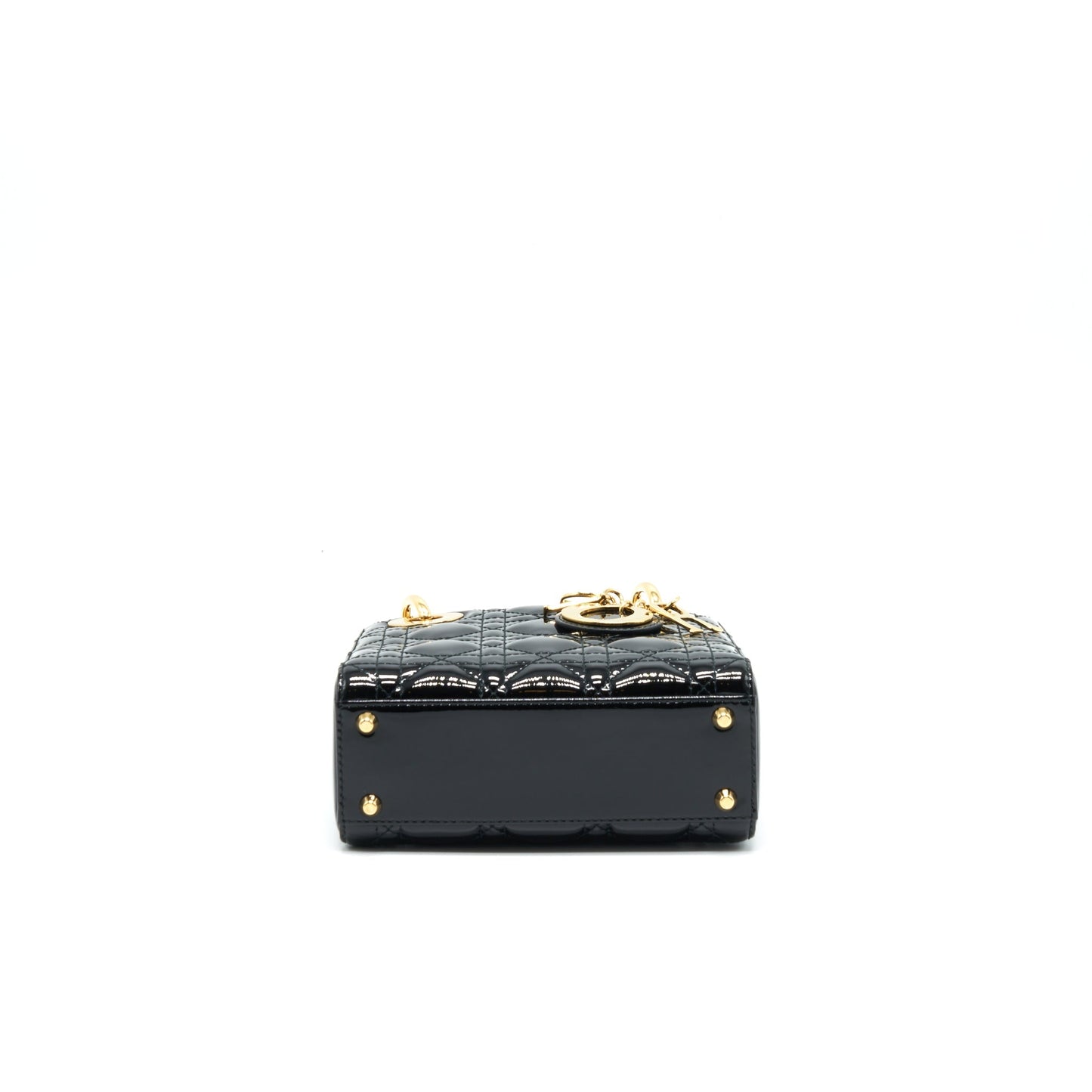 Dior Mini Lady Dior Patent Leather Black
