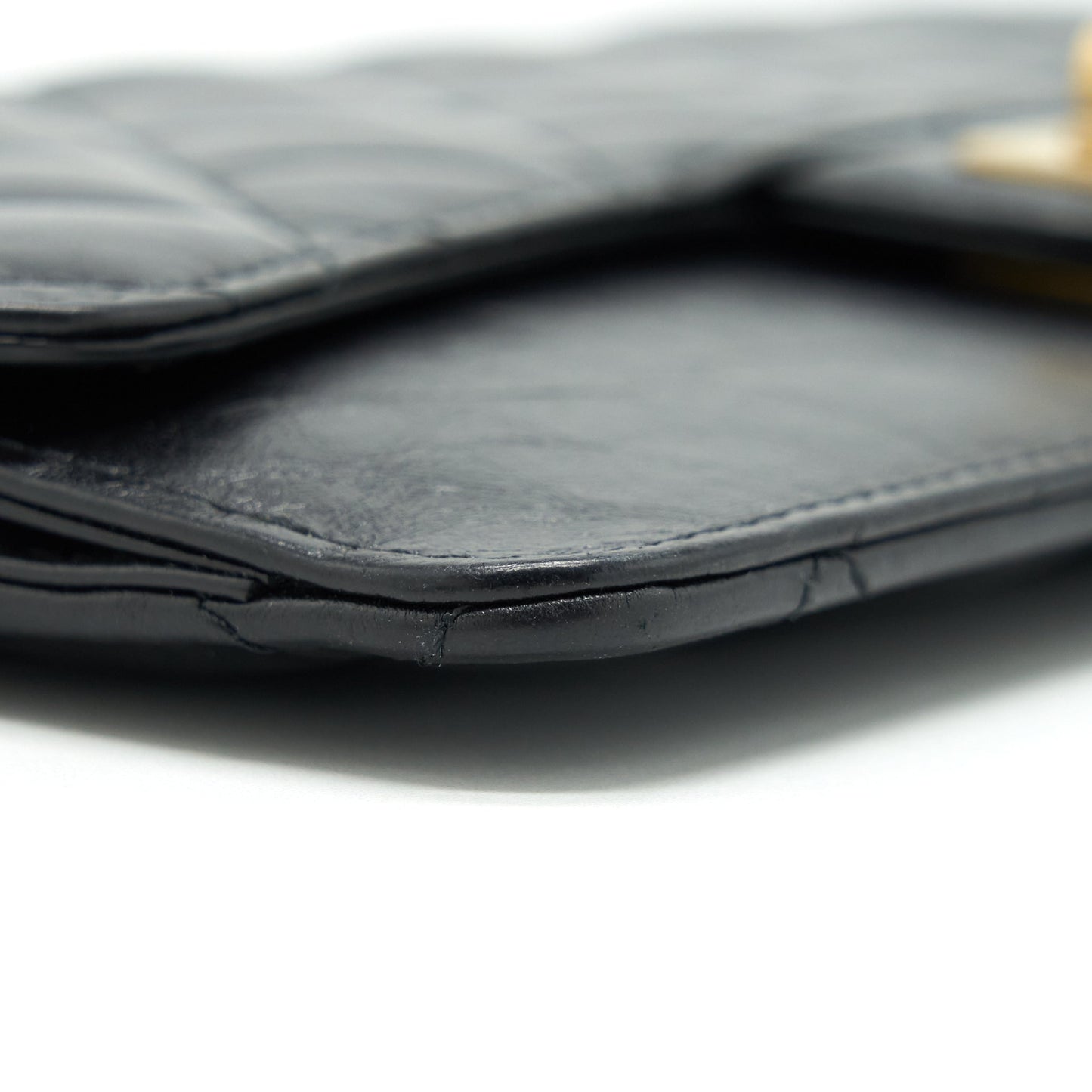 Chanel Reissue Zippy Pouch Quilted Calfskin Black Ruthenium