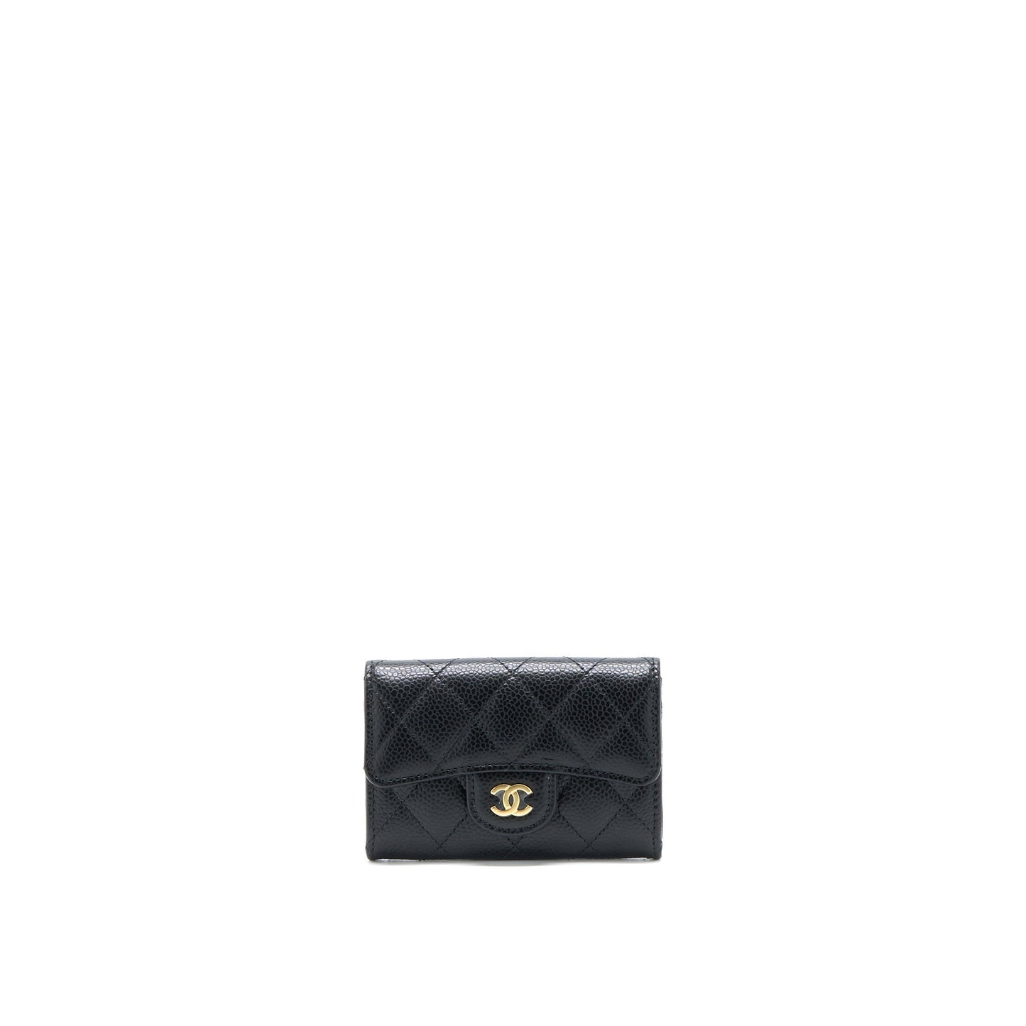 Chanel Classic Flap Cardholder Caviar Black (Microchip)