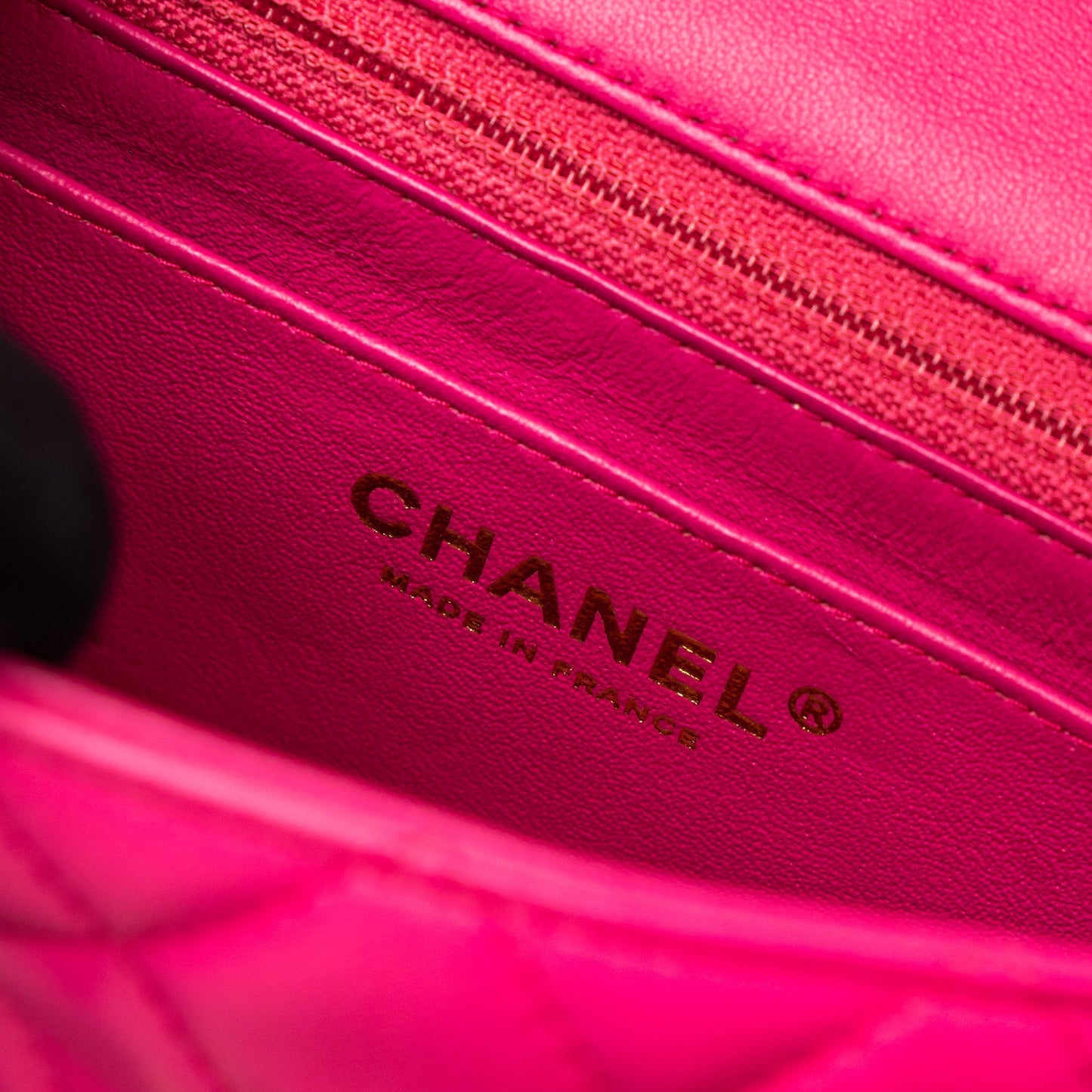 Chanel Mini Rectangular Flap Bag Lambskin Pink L