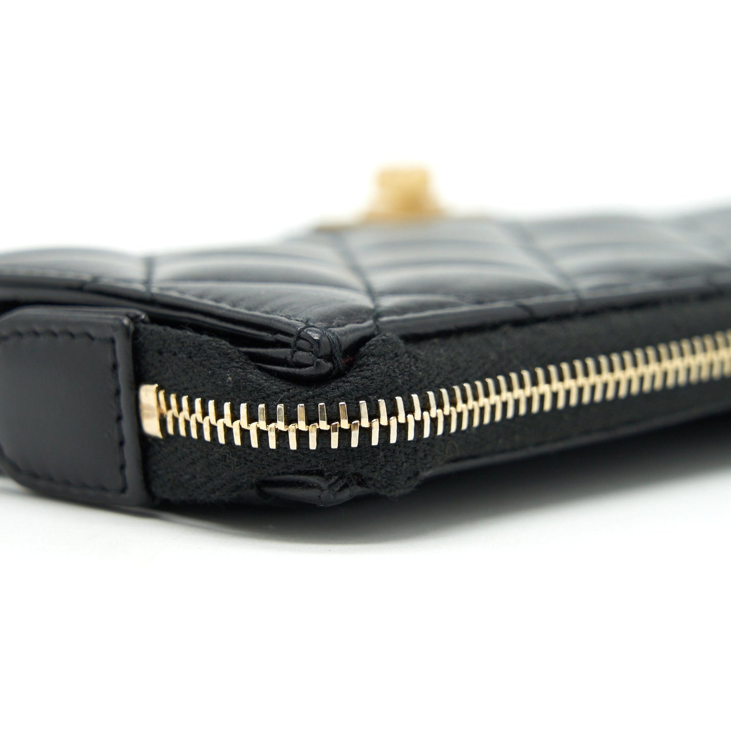 Chanel Reissue Zippy Pouch Quilted Calfskin Black Ruthenium