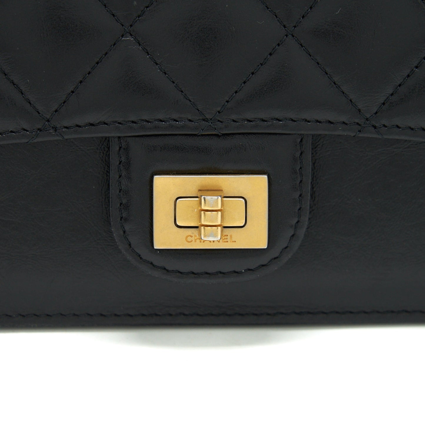 Chanel Reissue Zippy Pouch Quilted Calfskin Black Ruthenium