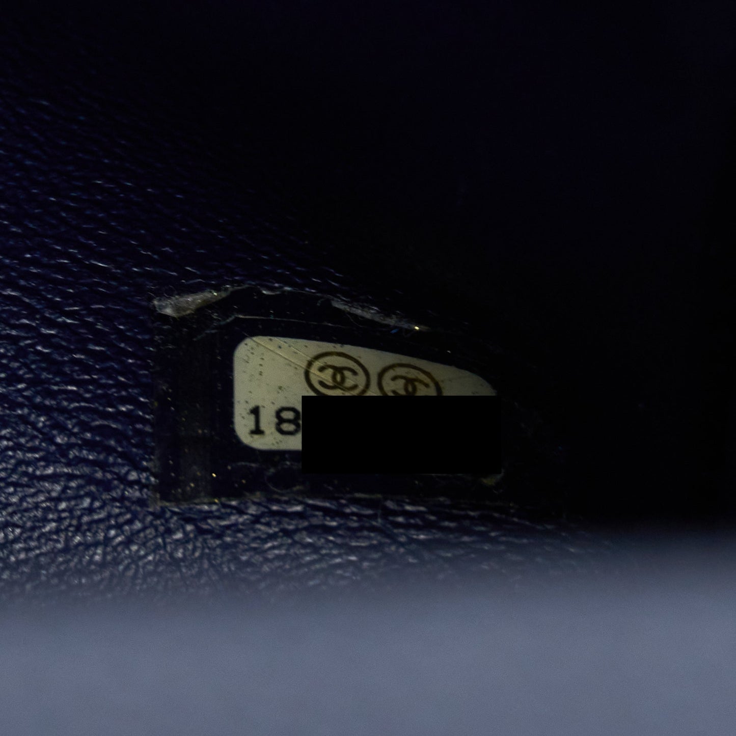 Chanel Mini Square Flap Bag Caviar Navy