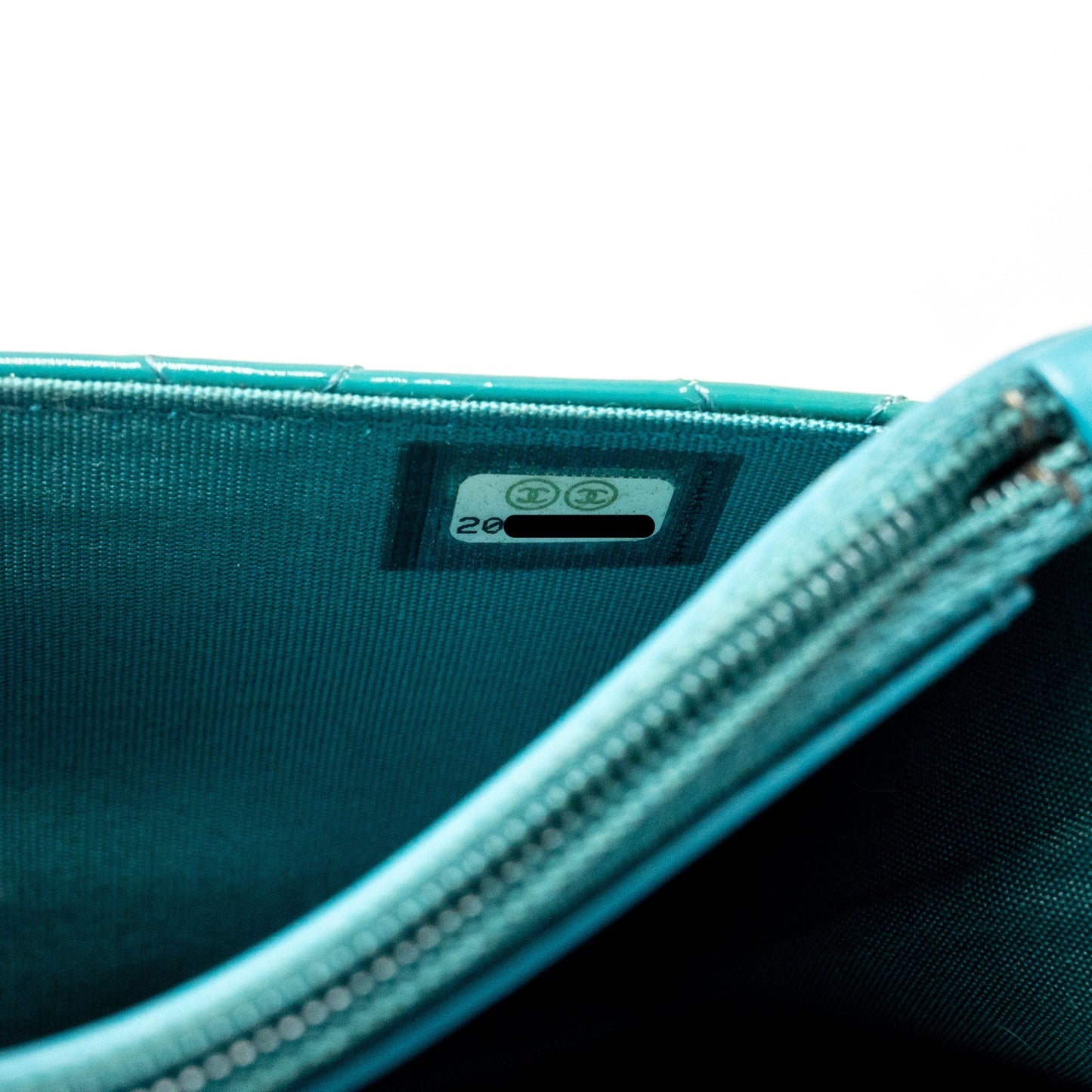 Chanel Boy Wallet on Chain Patent Green