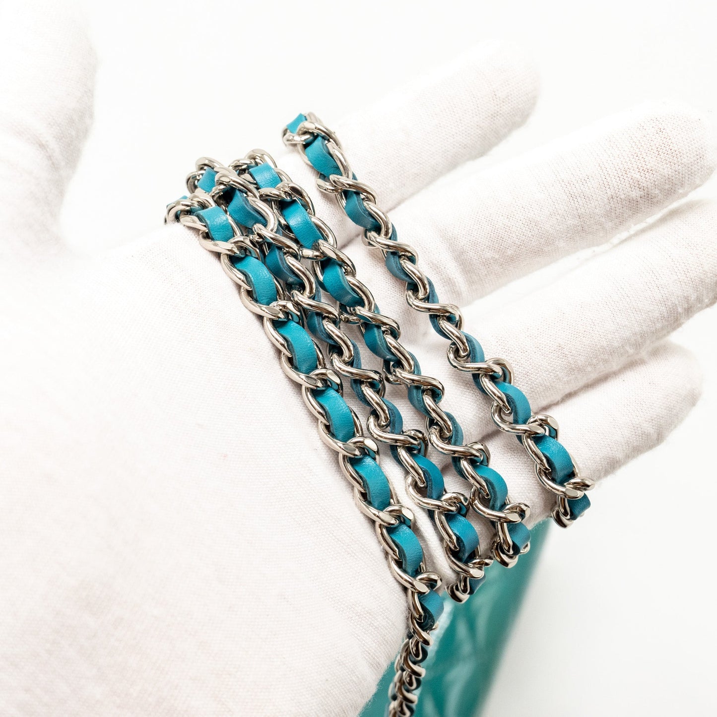 Chanel Boy Wallet on Chain Patent Green