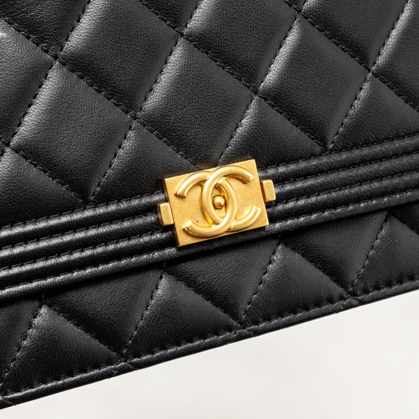 Chanel Boy Wallet on Chain Lambskin Black
