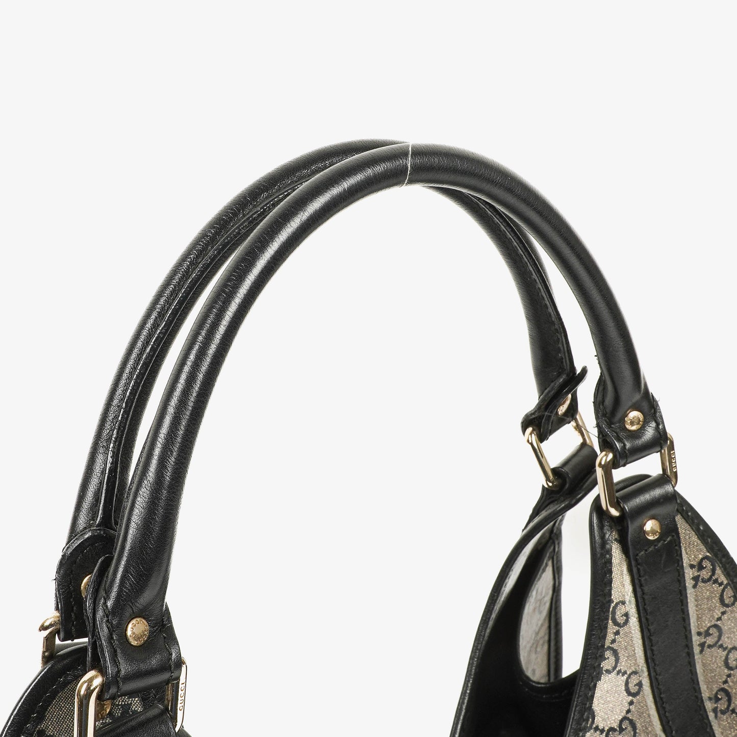Gucci Jackie Bardot Crystal GG Canvas Shoulder Bag