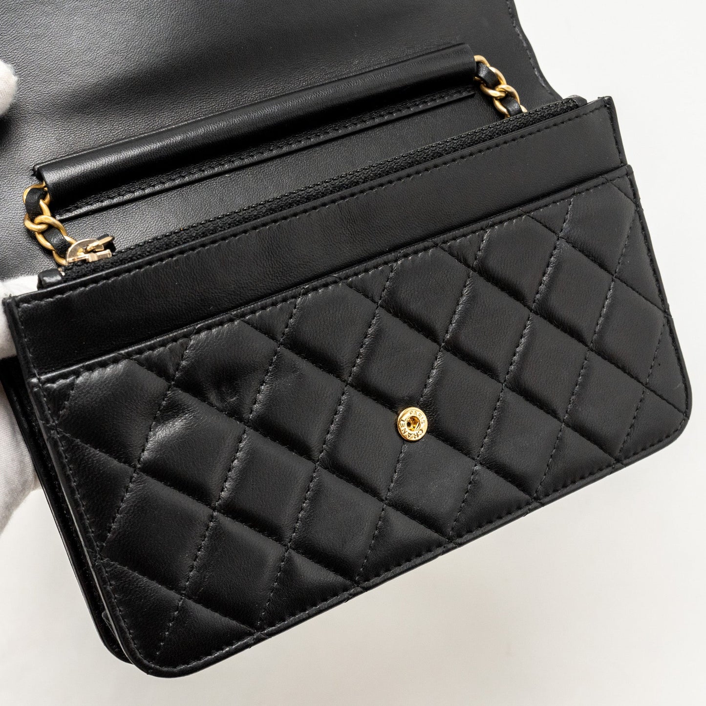 Chanel Boy Wallet on Chain Lambskin Black
