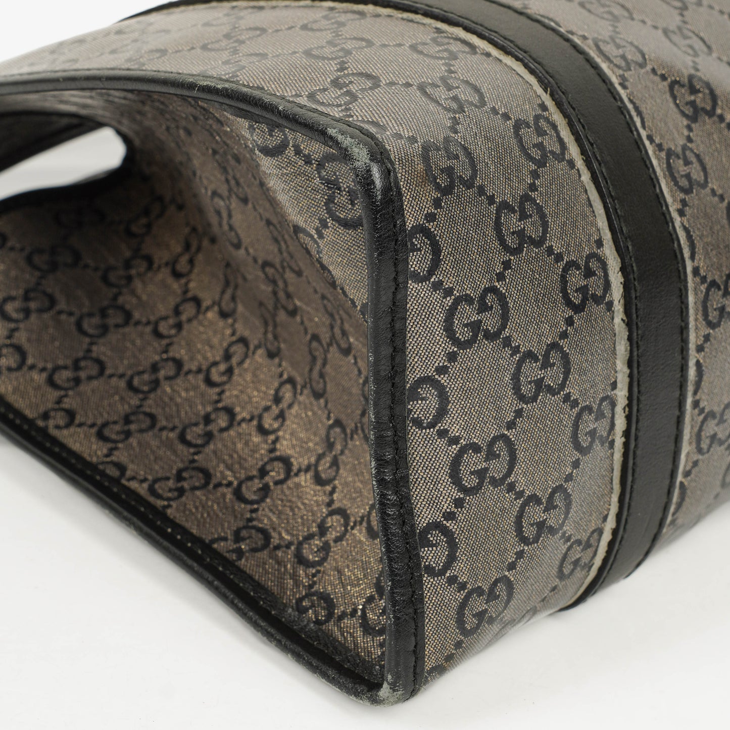 Gucci Jackie Bardot Crystal GG Canvas Shoulder Bag